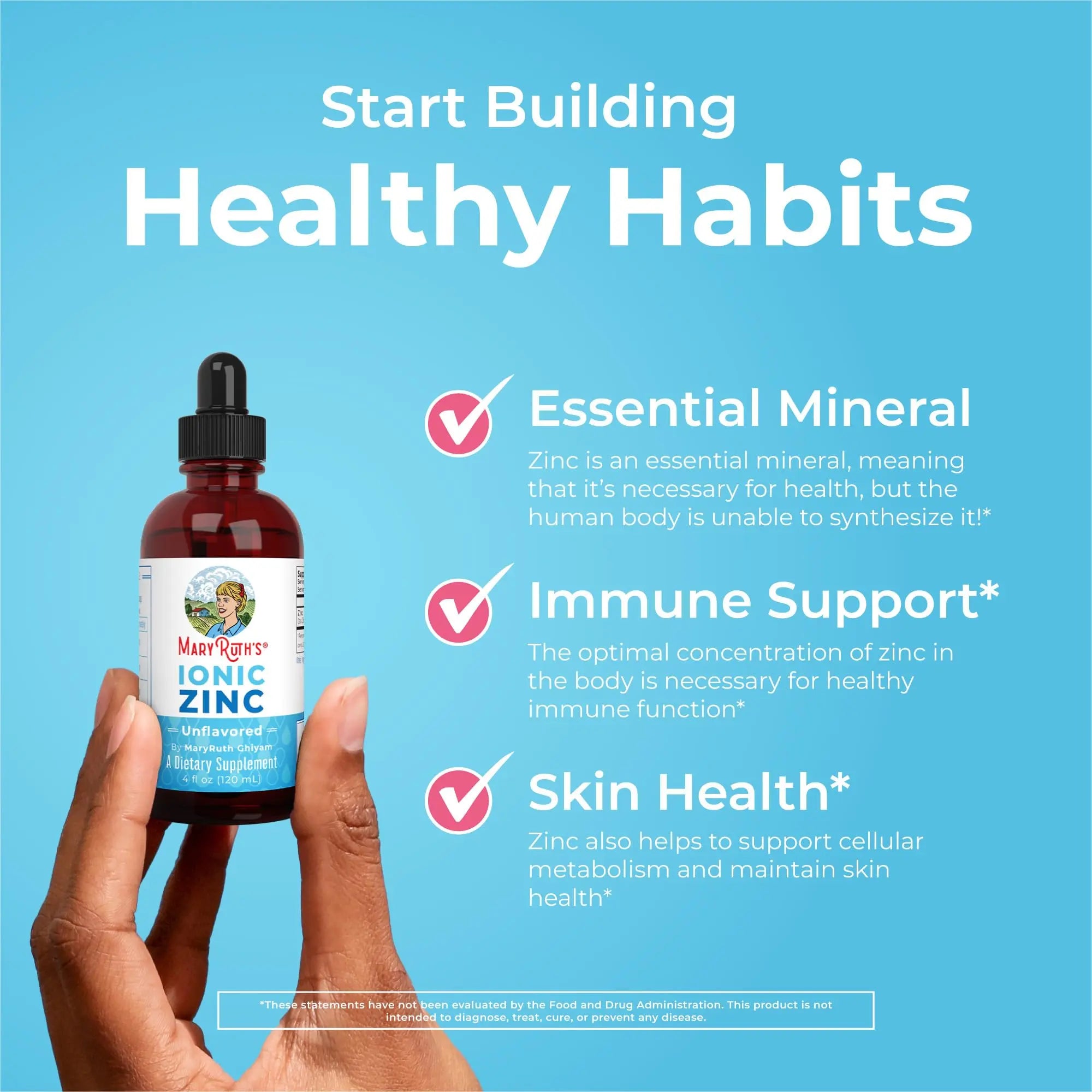 MaryRuth Organics Zinc Supplement for Immune Support, Immune Support Supplement for Kids, Ages 4-13, Zinc Sulfate, Vegan, USDA Organic, Glycerin Based, 2 Fl Oz MARYRUTH'S Au supplements