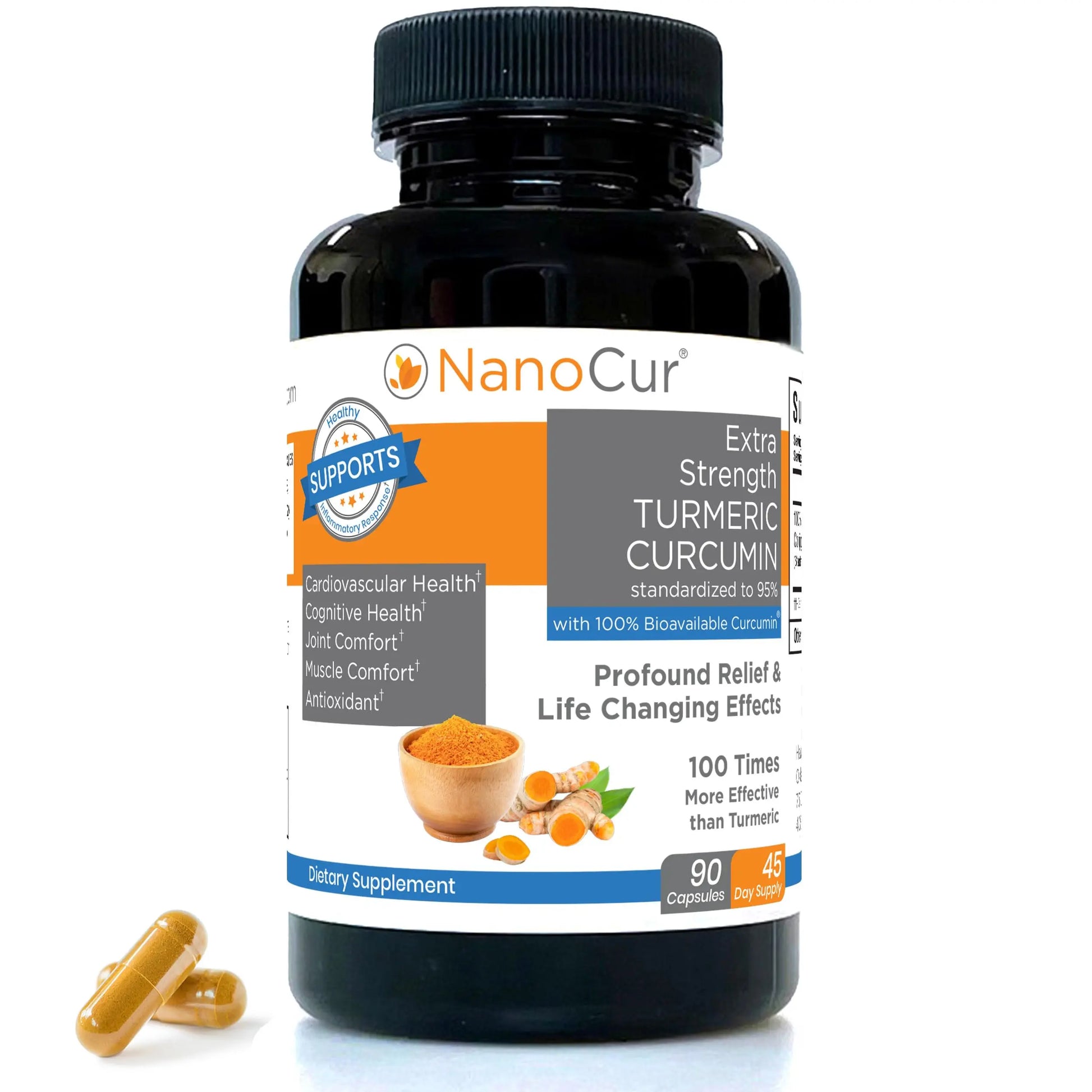 Nanocur Turmeric Curcumin - 100x More Active Than Turmeric, 170% More Active Than Nanocur Au supplements