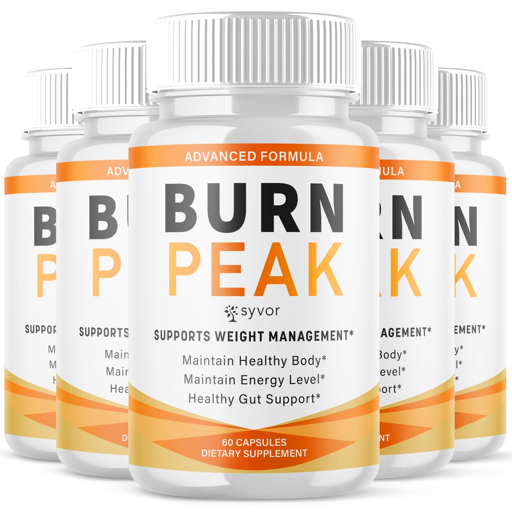 (5 Pack) Burn Peak Capsules, Official Burnpeak Pink Salt Pills with All Natural Ingredients, Advanced Health and Wellness Supplement with Premium Vitamins for Active Lifestyle Support (300 Capsules) Syvor Au supplements
