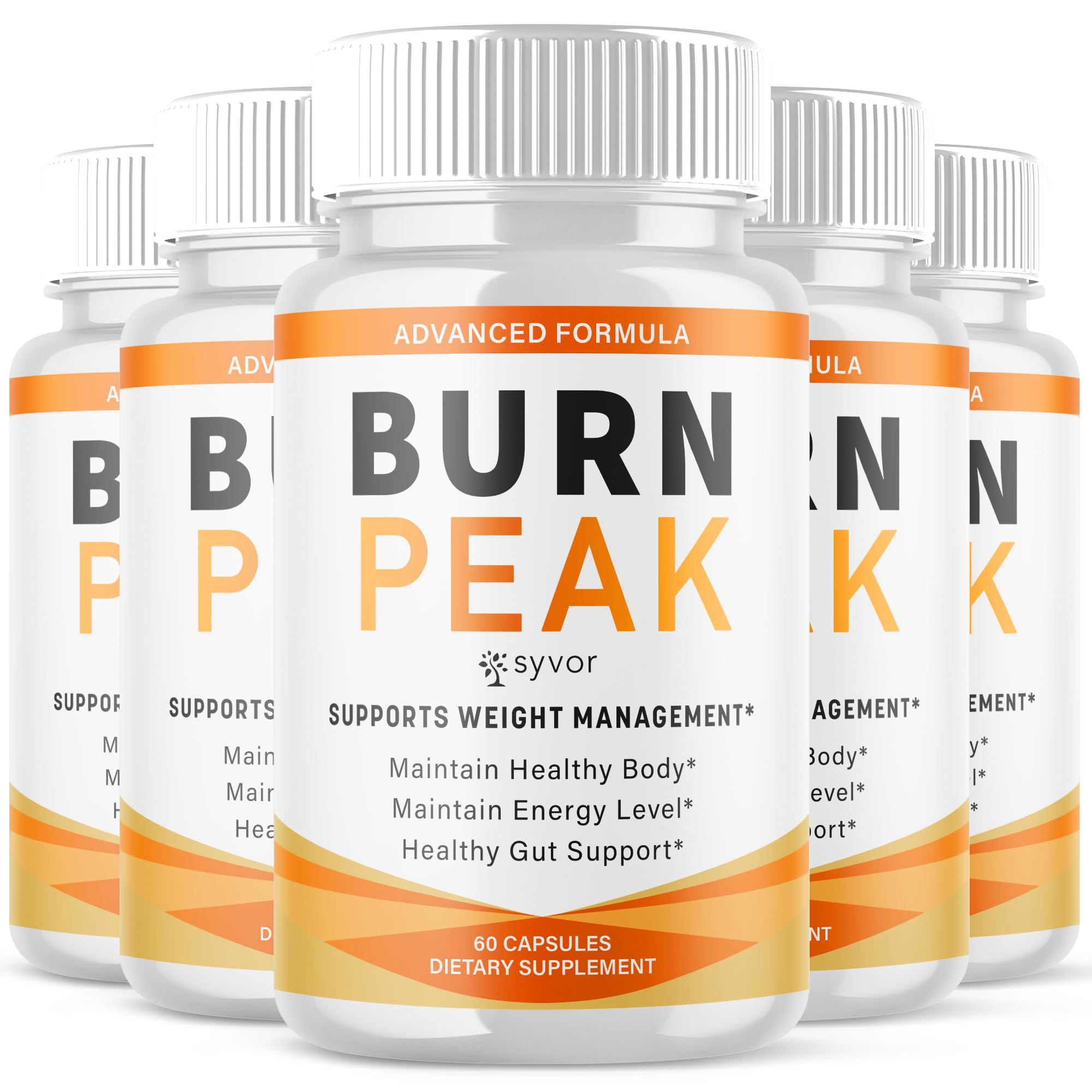 (5 Pack) Burn Peak Capsules, Official Burnpeak Pink Salt Pills with All Natural Ingredients, Advanced Health and Wellness Supplement with Premium Vitamins for Active Lifestyle Support (300 Capsules) Syvor Au supplements