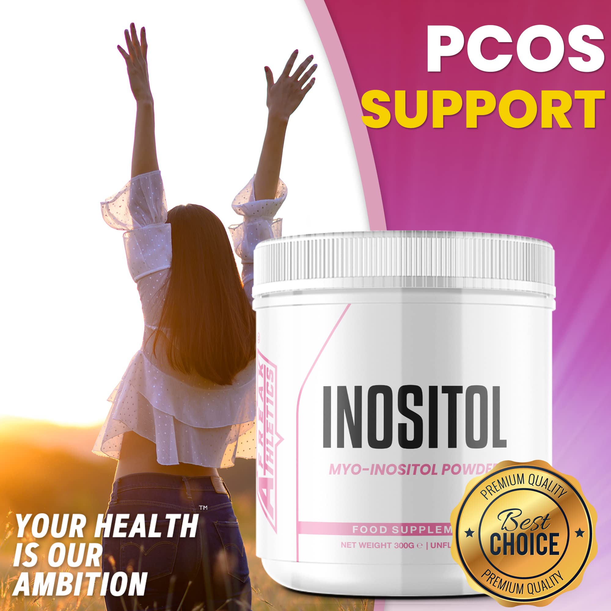 Inositol (Myo-Inositol) Powder 300g | Premium Myo Inositol Powder - Supports Women Freak Athletics Au supplements