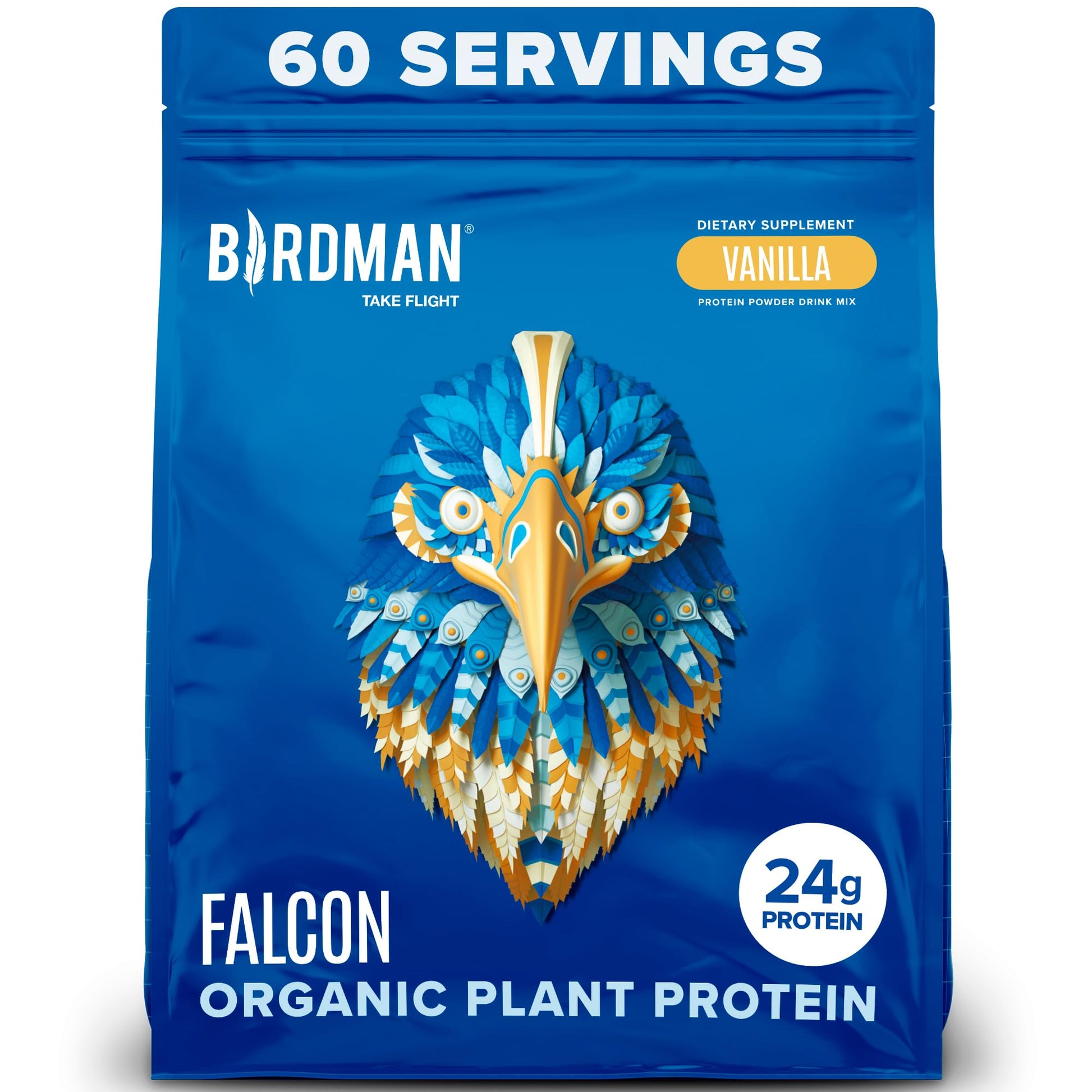 BIRDMAN Falcon Vegan Protein Powder Organic, Stevia & Sugar Free, Plant Based Protein BIRDMAN Au supplements