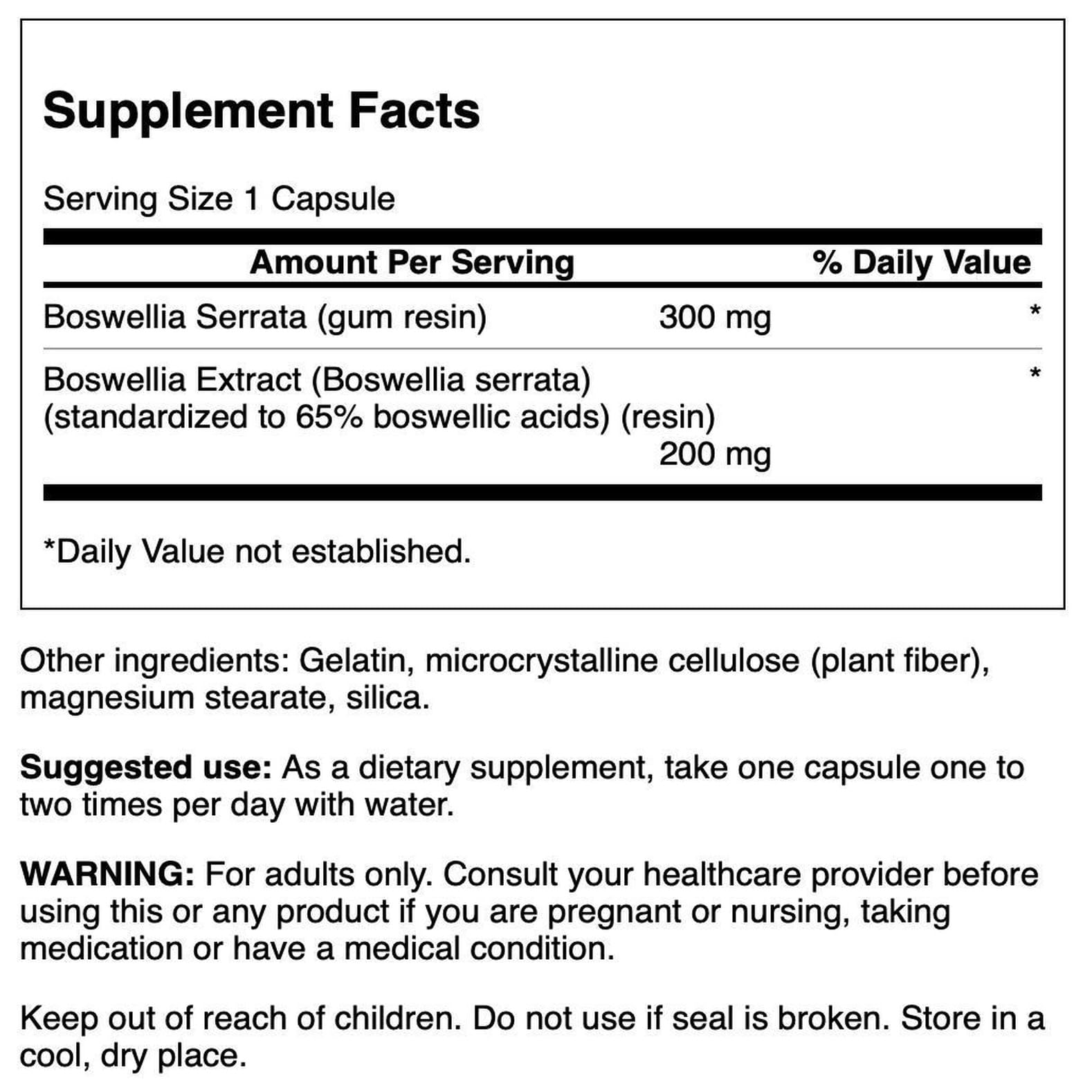 Swanson Boswellia Serrata - Whole Herb & Standardized Extract 120 Caps (2 Pack) Swanson Au supplements