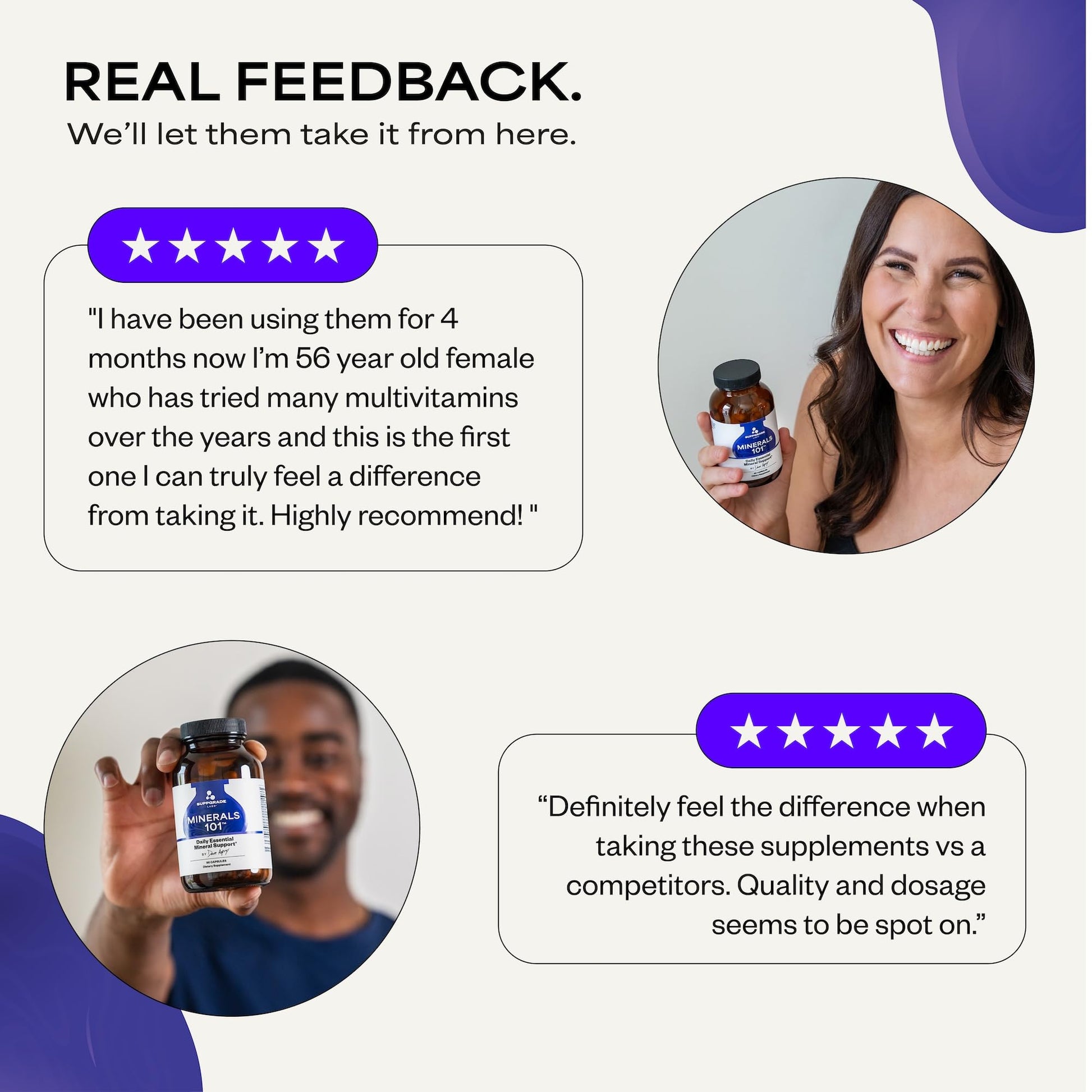 Suppgrade Labs Minerals 101 by Dave Asprey | Daily Essential Mineral Support | Trace Mineral Supplement with Calcium, Magnesium Malate, Chromium, Zinc, Copper, Potassium | 30 Day Supply Suppgrade Labs Au supplements