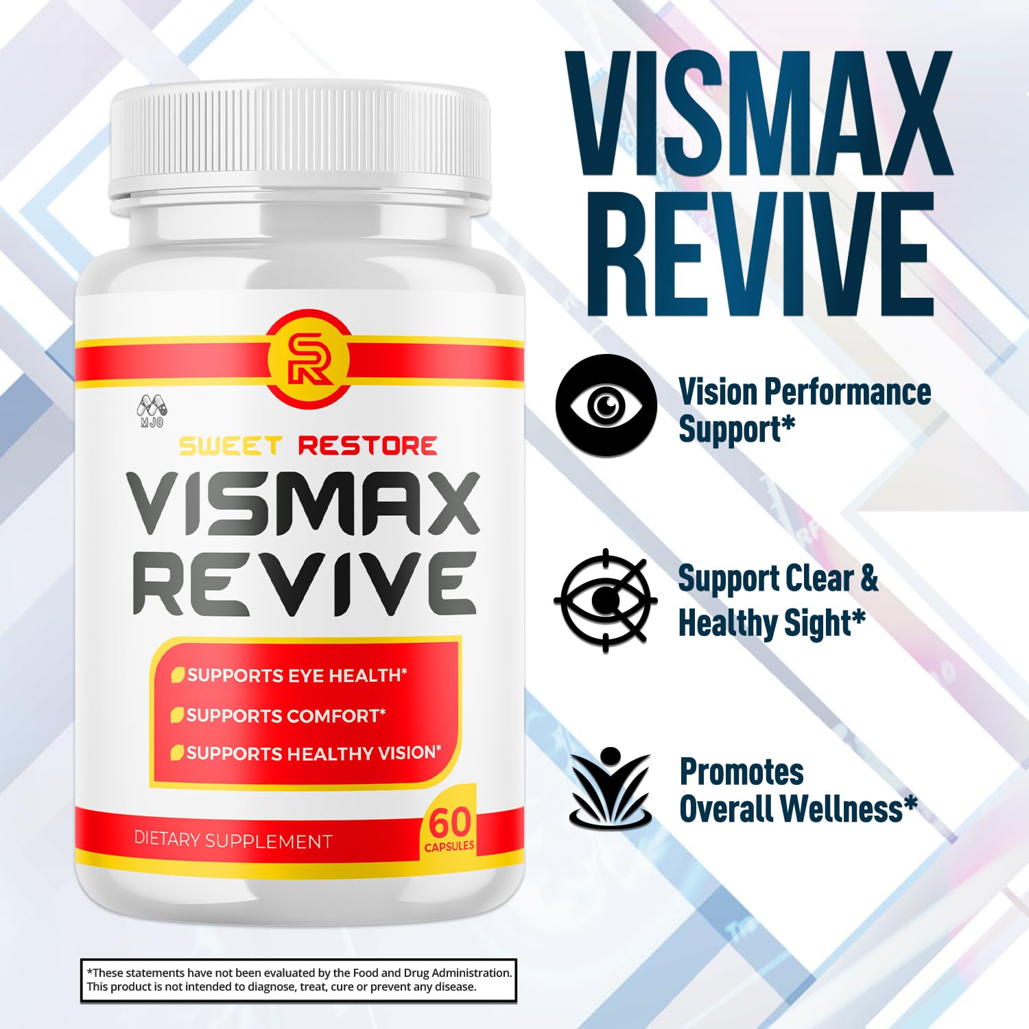 (2 Pack)Vismax Revive Capsules, Official VismaxRevive Vision Support Supplement with All Natural Ingredients, Advanced Eye Health Formula & Vision Vitamin Supporting Wellness Naturally (120 Capsules) MJO Au supplements
