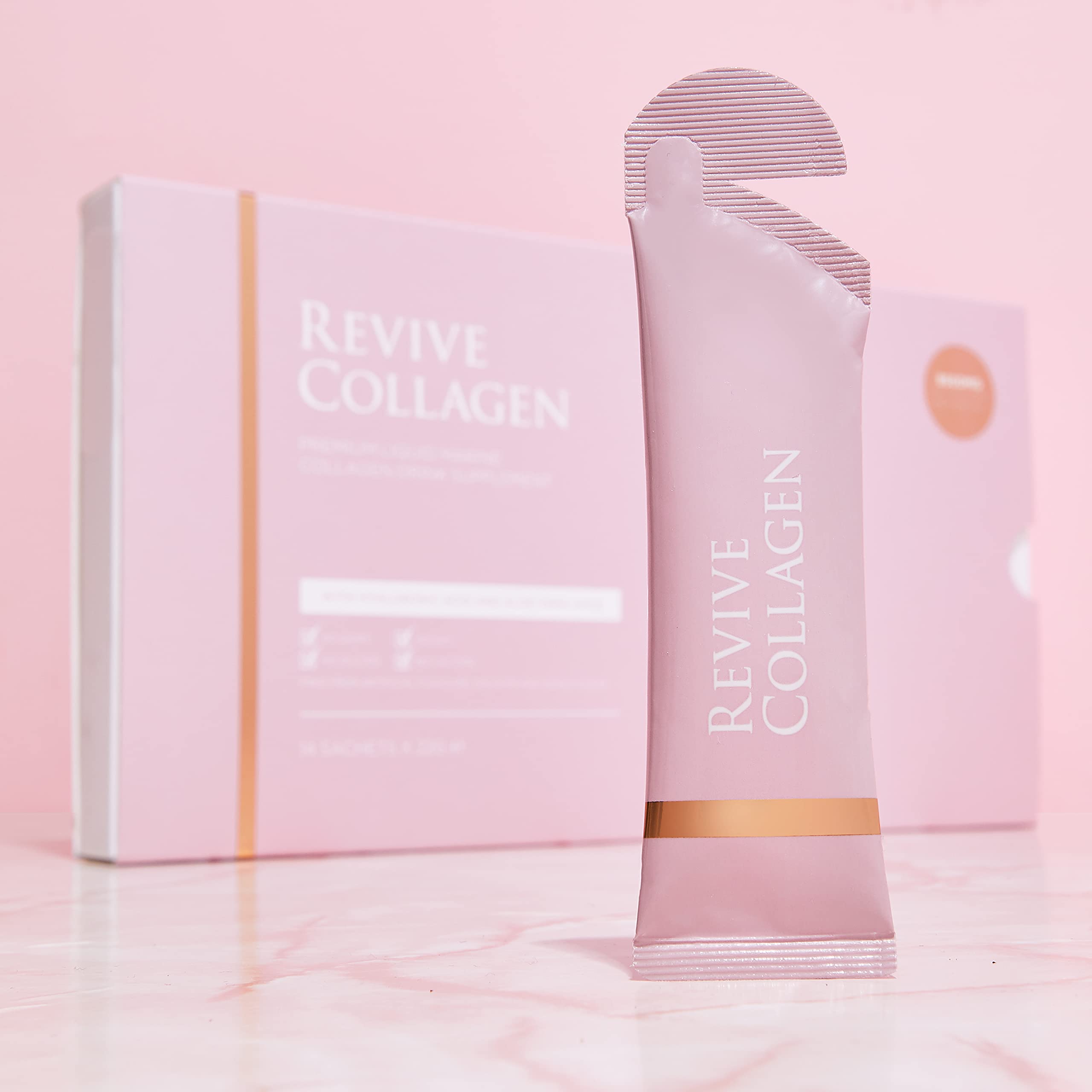 Revive Collagen Premium 8,500mg Hydrolysed Marine Collagen Drink with Added Hyaluronic Acid & Aloe Vera Revive Collagen Au supplements