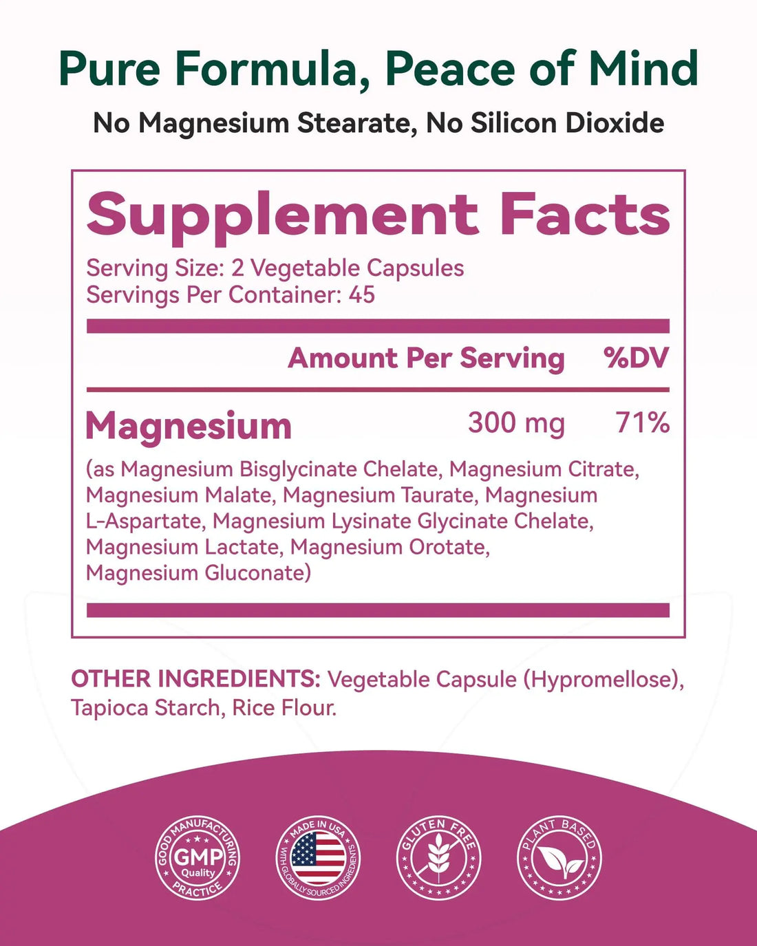 9-in-1 Magnesium Complex, 300mg Magnesium from 9 Organic Forms, Glycinate, Citrate, Malate, High Absorption for Sleep & Relaxation, Energy & Muscle Support, 90 Capsules Inner Brightness Au supplements