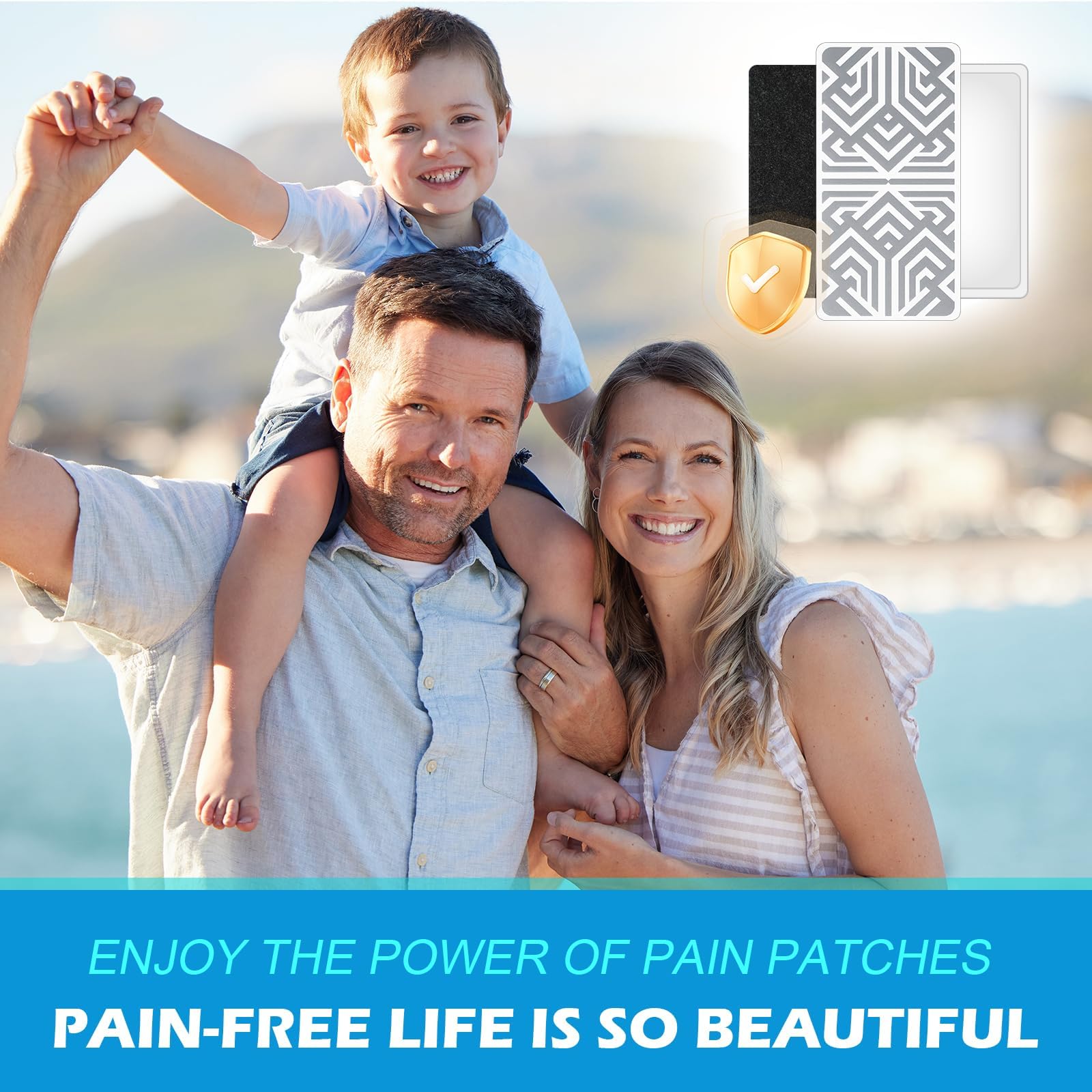 Reusable Pain Relief Patches for Sore Muscle, Includes 3 Adhesives, 1 Patch & 1 Carry Bag, Pain Patches for Neck, Back,Foot, Knee etc, Large&Fast Acting, Easy Adhesive Application Pain Patch-0304 SKAYAH Au supplements
