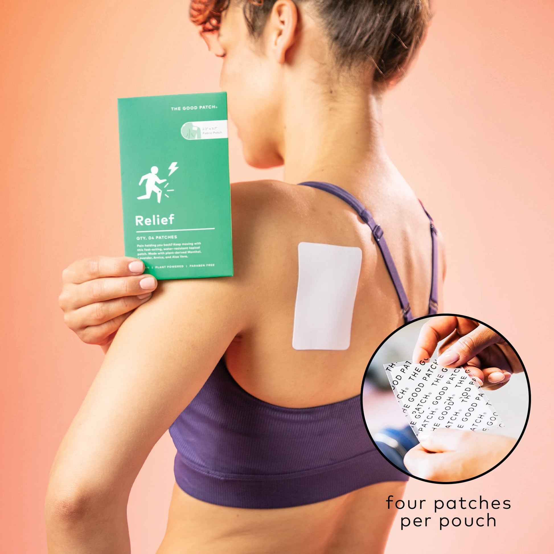 The Good Patch Muscle Pain Relief Patches, Natural Patch with Menthol, Lavender, Arnica and Aloe Vera, Sustained Release, Plant Powered Wearable Wellness, For Back, Neck, Arms, Legs (16 Total Patches) The Good Patch Au supplements
