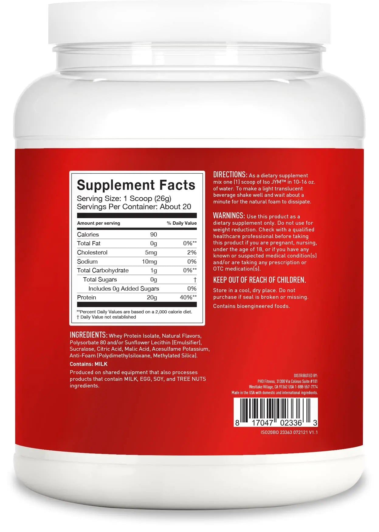 ISO JYM 20 Servings - Bombsicle JYM Supplement Science Au supplements