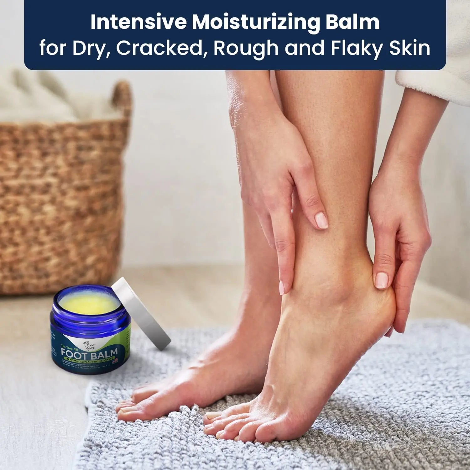 Tea Tree Oil Foot Balm/ Moisturizer For Dry Cracked Feet - Instantly Hydrates & Soothes FOOT CURE Au supplements