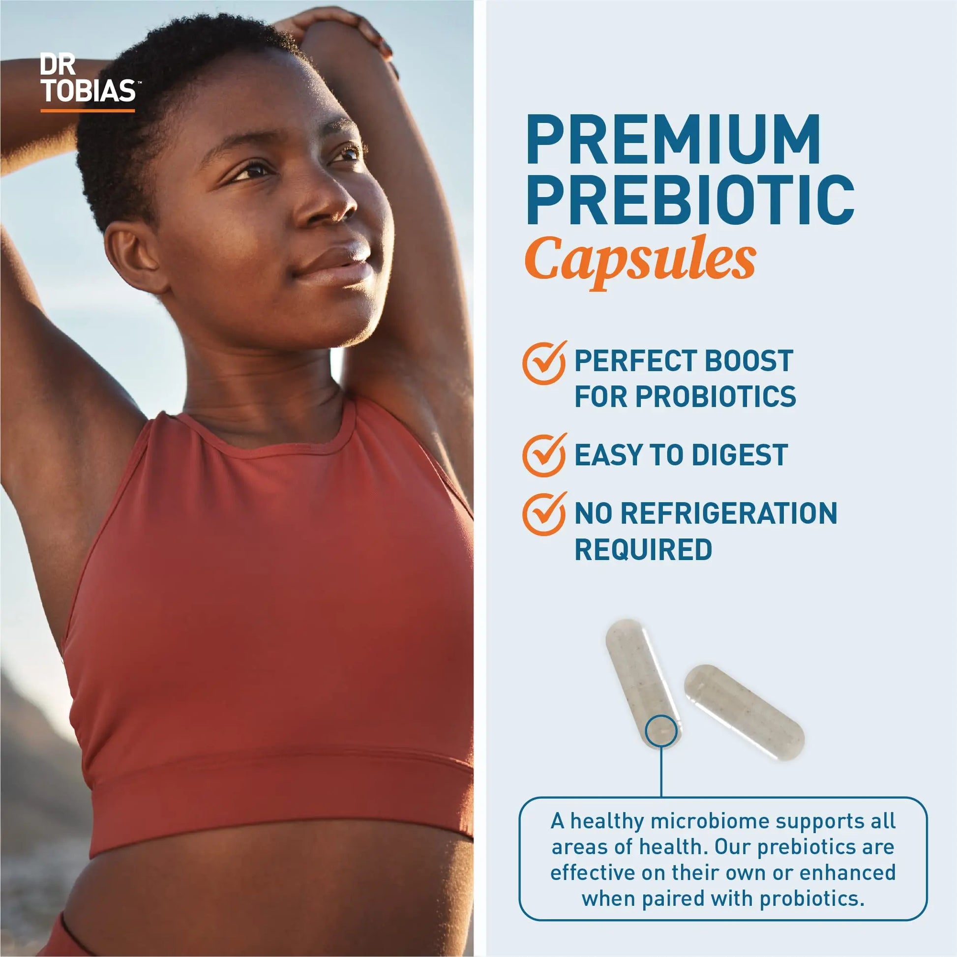 Dr. Tobias Prebiotics, Supports Digestion & Gut Health, Feed Good Probiotic Bacteria Dr. Tobias Au supplements