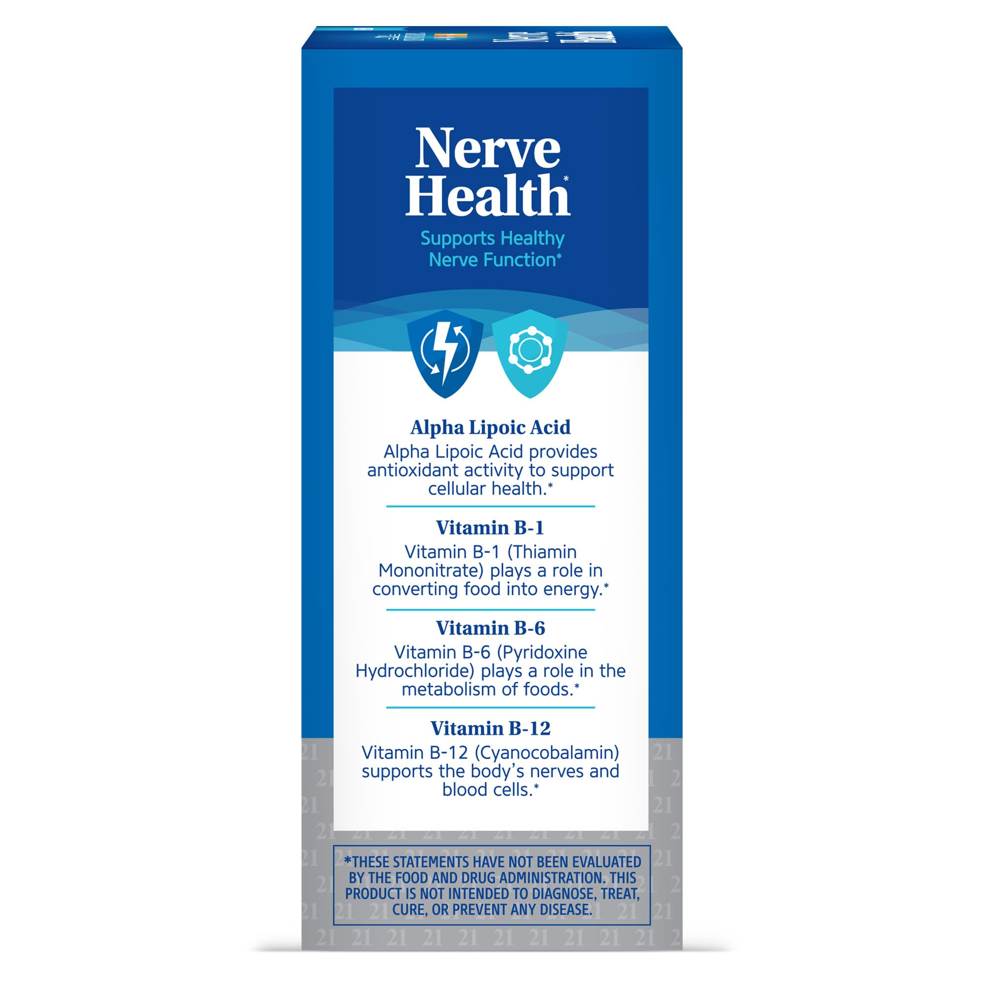 21st Century Nerve Health Tablets (30 Count), Alpha Lipoic Acid 300mg, B1, B6, & B12 Vitamins for Nerve Function Support, Antioxidant ALA Supplement, Gluten Free. Non-GMO, & Vegan 21st Century Au supplements
