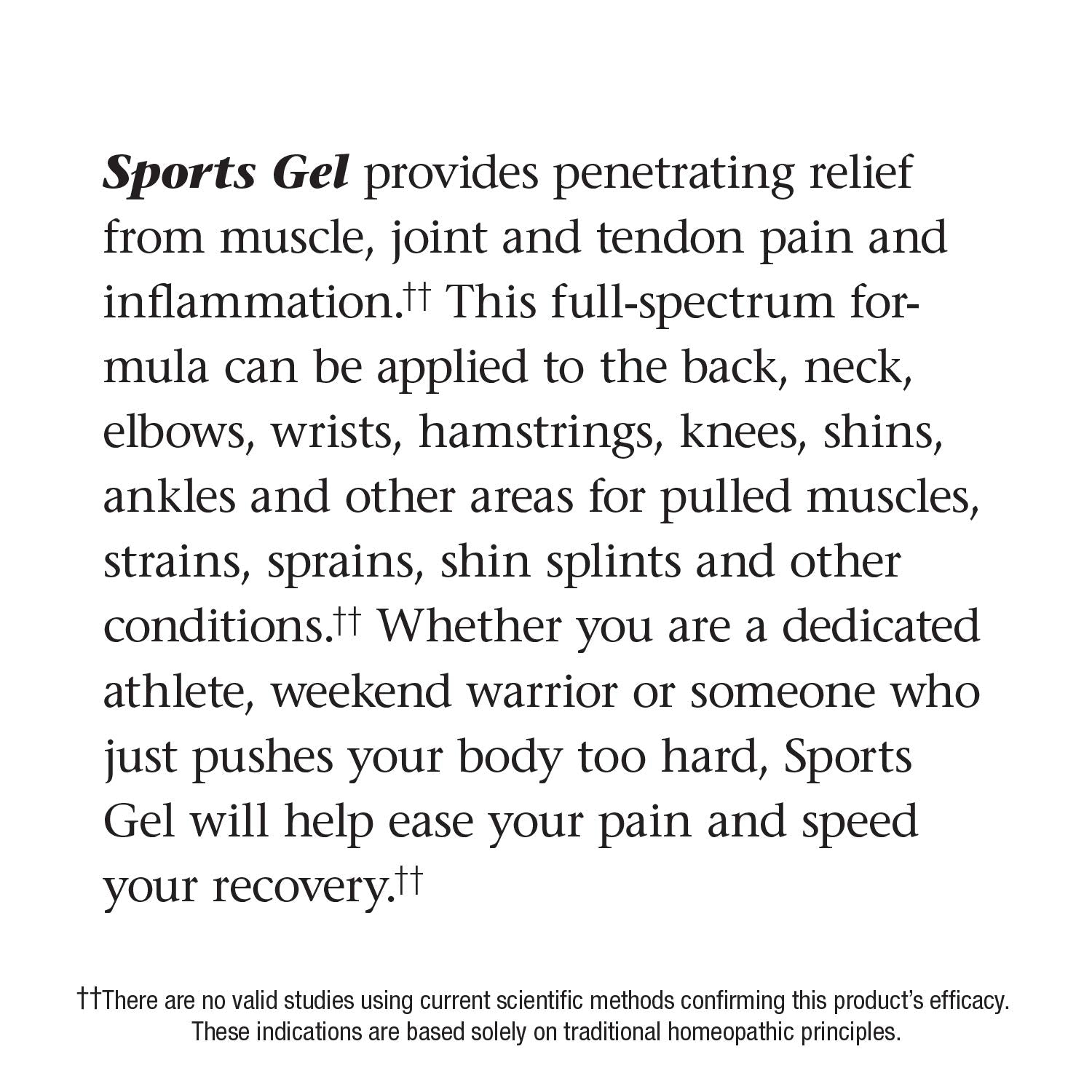 Nature's Way Boericke & Tafel Sports Gel, Relief for Deep Muscle, Joint, Tendon, & Back Pain and Inflammation, Homeopathic, 2.5 oz Nature's Way Au supplements