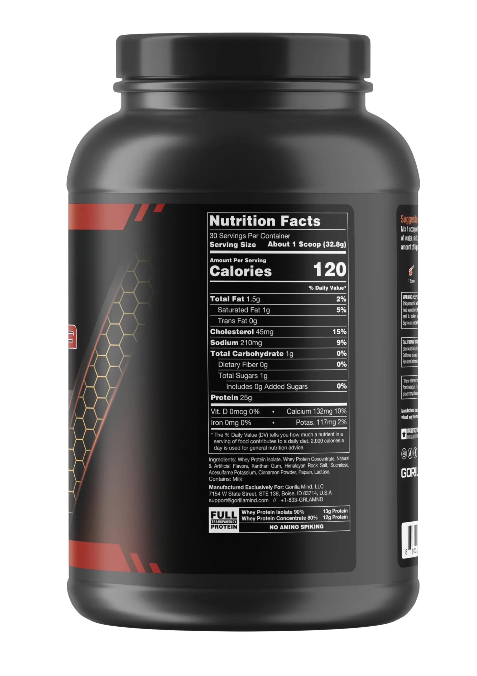 Gorilla Mode Premium Whey Protein - Cinnamon Churro / 25 Grams of Whey Protein Isolate Gorilla Mind Au supplements