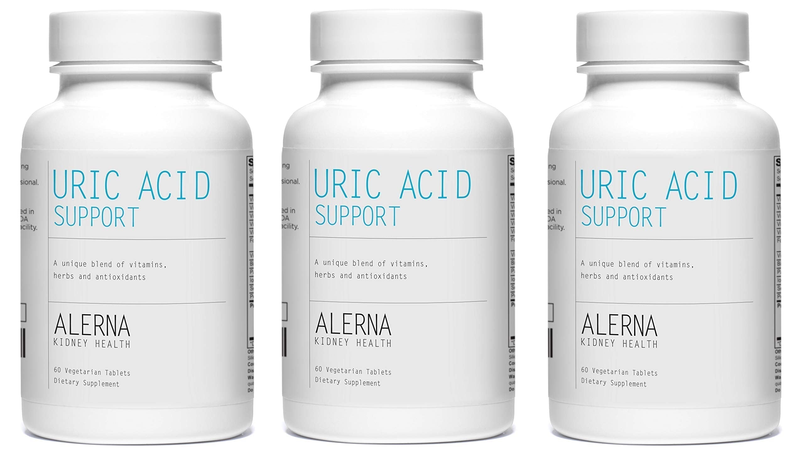 Alerna Kidney Health Uric Acid Support Supplement – Tart Cherry, Celery Seed, Turmeric, Quercetin – 60 Vegetarian Tablets (Pack of 3) Alerna Kidney Health Au supplements