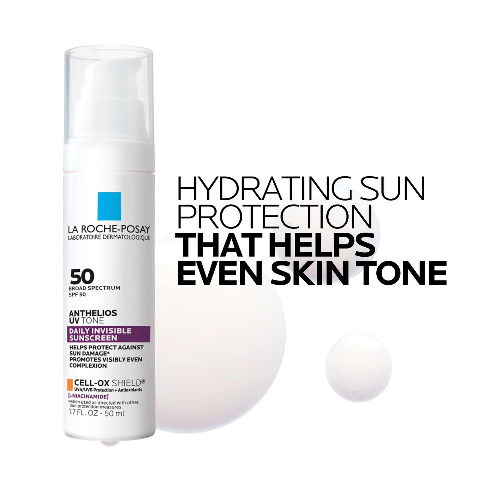 La Roche Posay Anthelios UV Tone Sunscreen SPF 50, Daily Sunscreen for Face with Niacinamide, Broad Spectrum Invisible SPF Protection for Discoloration and Uneven Skin La Roche-Posay Au supplements