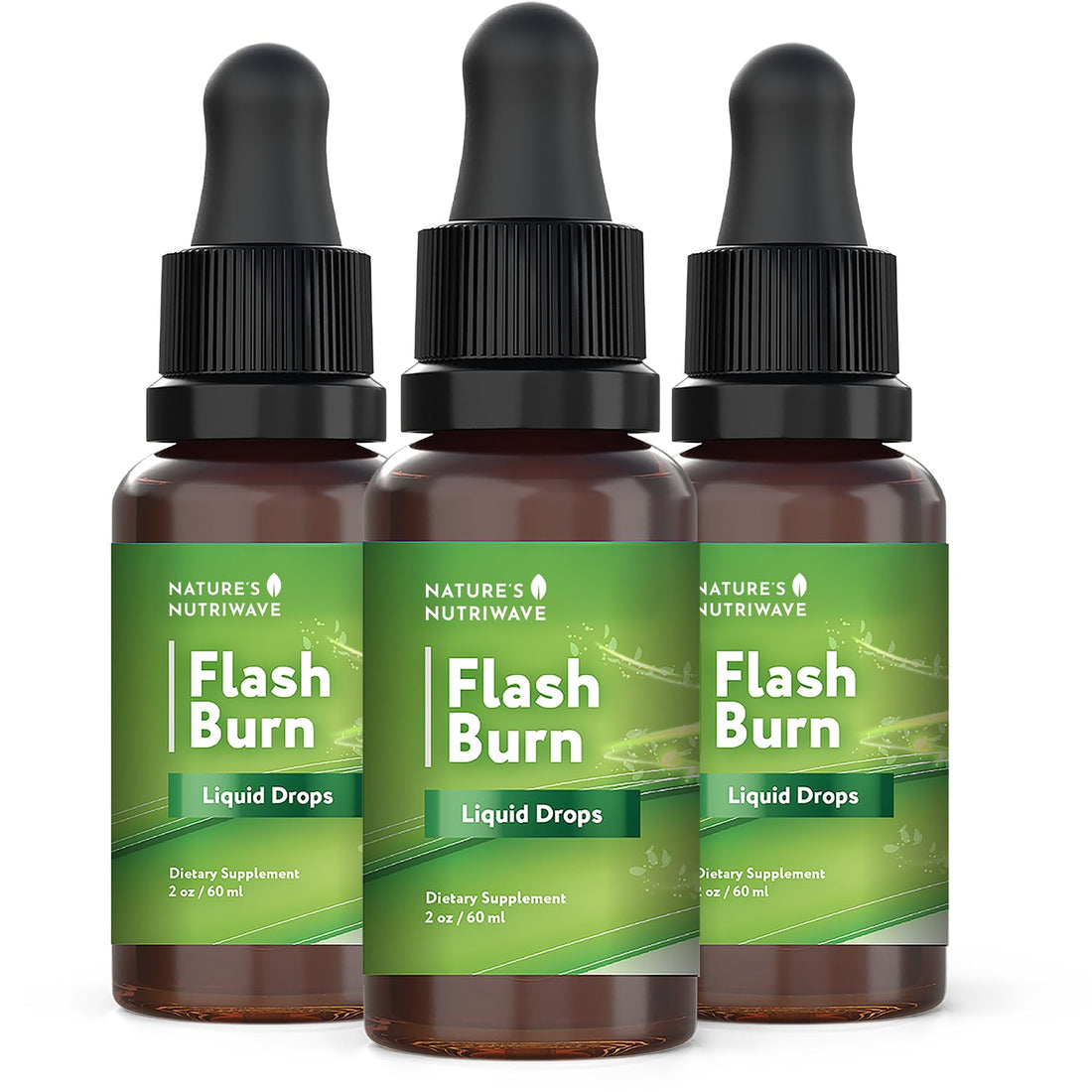 Flash Burn – Natural Plant-Based Liquid Supplement with Maca, Grape Seed, Green Tea & Ginseng – Made in USA, Non-GMO, Gluten-Free, Dairy-Free, Vegetarian - 2 Fl Oz (40 mL), 3 Month Supply Nature’s NutriWave Au supplements