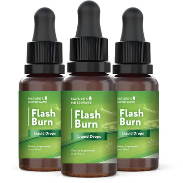 Flash Burn – Natural Plant-Based Liquid Supplement with Maca, Grape Seed, Green Tea & Ginseng – Made in USA, Non-GMO, Gluten-Free, Dairy-Free, Vegetarian - 2 Fl Oz (40 mL), 3 Month Supply Nature’s NutriWave Au supplements