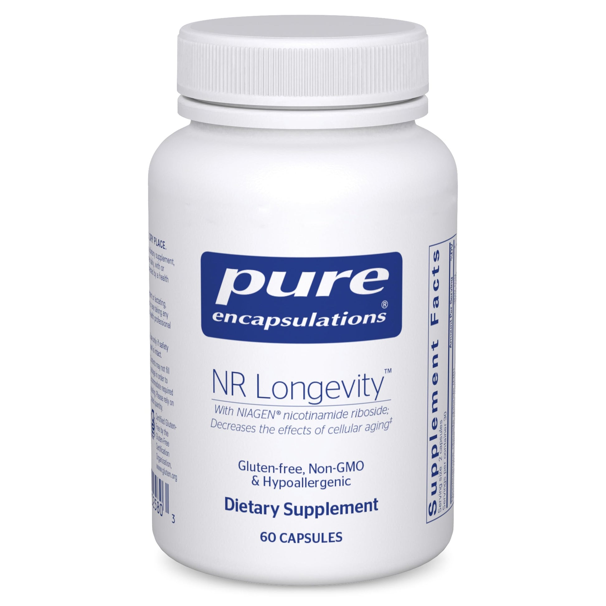 Pure Encapsulations NR Longevity NAD Supplement – Supports Healthy Aging, NAD+ Replenishment, Mitochondrial Function, with NIAGEN – Gluten Free, Non-GMO, Hypoallergenic – 60 Capsules Pure Encapsulations Au supplements