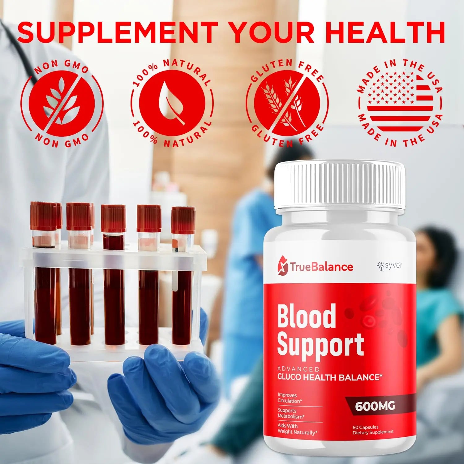 (3 Pack) True Balance Capsules, Official TrueBalance Glycogen Support Pills with All Natural Ingredients, Advanced Formula Support Supplement with Max Strength Vitamins for Women & Men (180 Capsules) Syvor Au supplements