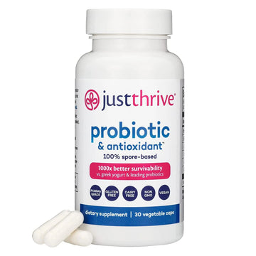 Just Thrive Probiotic & Antioxidant Supplement - 100% Spore-Based Digestive and Immune Support - Gluten Free, 30 Caps Just Thrive Au supplements