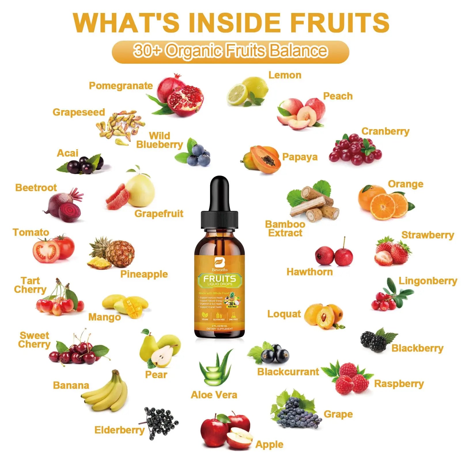 B BEWORTHS Fruits and Veggies Supplement - Balance of Natural Fruit and Vegetable B BEWORTHS Au supplements