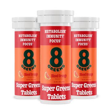 8Greens Supergreens Tablets | Super Greens Powder Superfood Tablet, Metabolism Immunity & Focus, Daily Greens Effervescent Tablets, Organic: Aloe Vera, Spirulina, Chlorella, Blood Orange, 30 Servings 8Greens Au supplements