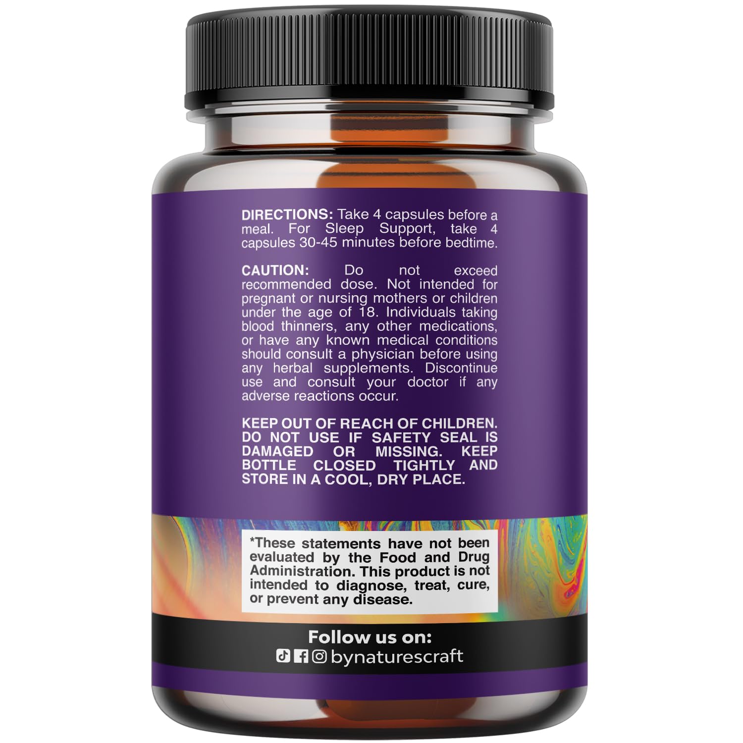 Pure Magnesium Glycinate Supplement 500mg - Magnesium for Sleep and Rest Capsules for Men & Women - Unflavored Vegan High Absorption Pills for Relaxation Support - 120 Count Natures Craft Au supplements