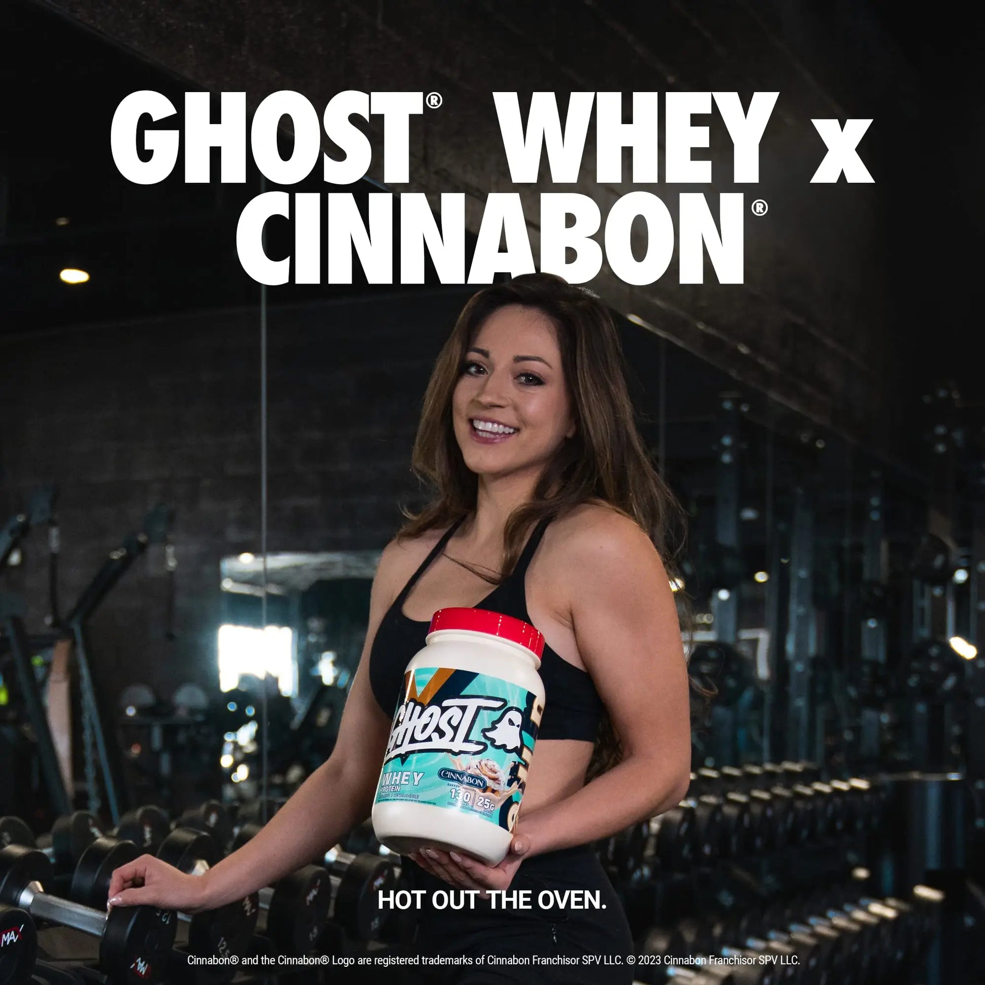 GHOST Whey Protein Powder, Cinnabon - 2LB Tub, 25G of Protein - Cinnamon Roll Flavore GHOST Au supplements