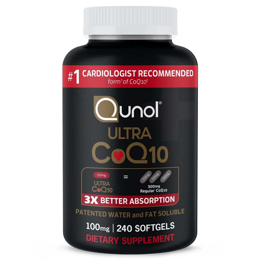 Qunol CoQ10 100mg Softgels Ultra 3X Better Absorption Coenzyme Q10 - Antioxidant Qunol Au supplements