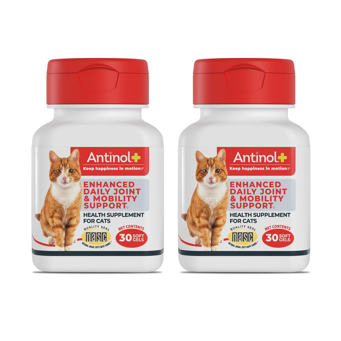 Antinol Plus, Mobility, Hip, and Joint Supplement for Cats, Green-Lipped Mussels and Krill Oil - Cat Joint Supplement, 60 Soft Gels Antinol Au supplements