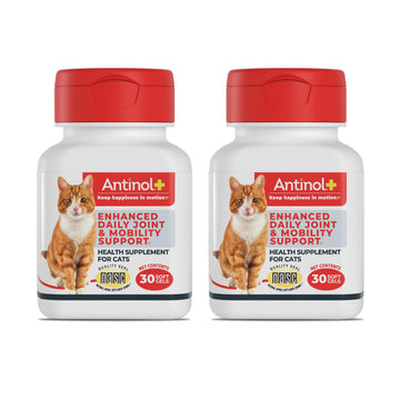 Antinol Plus, Mobility, Hip, and Joint Supplement for Cats, Green-Lipped Mussels and Krill Oil - Cat Joint Supplement, 60 Soft Gels Antinol Au supplements