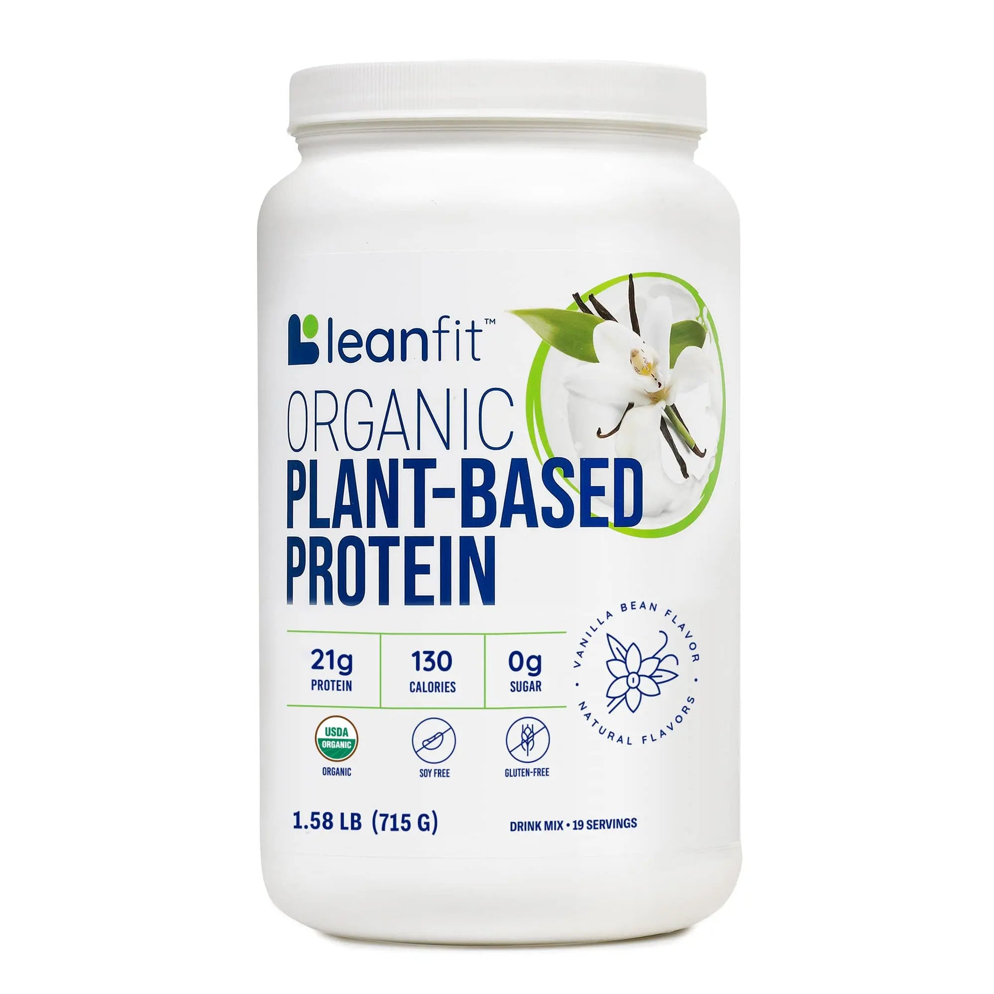 LeanFit Organic Plant-Based Protein, Natural Vanilla Flavor, 21g Vegan Protein, 19 Servings LeanFit Au supplements