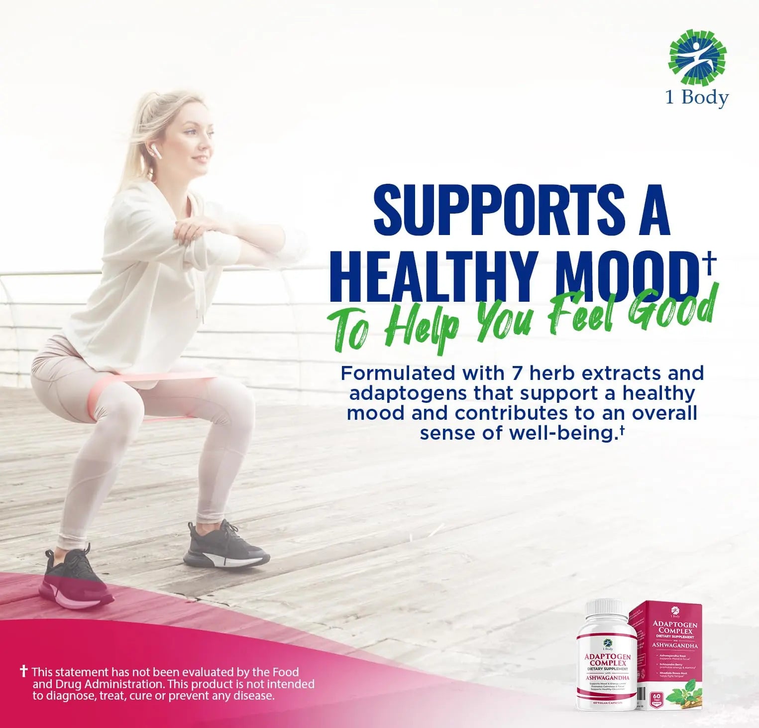 1 Body Adaptogen Complex with Ashwagandha 1 Body Au supplements