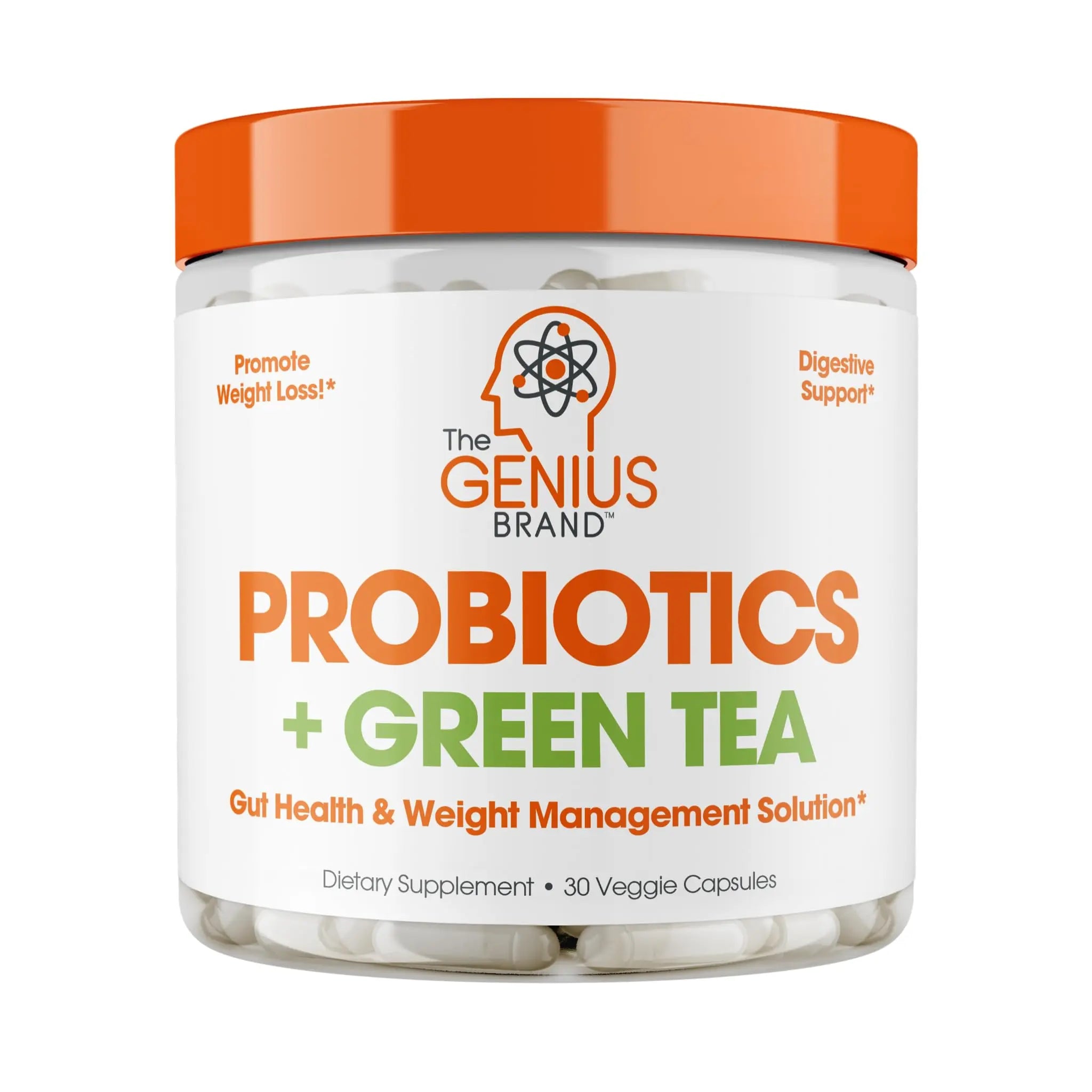 Genius Probiotics for Weight Loss with Green Tea Extract - Fat Burner Supplement & Digestive The Genius Brand Au supplements
