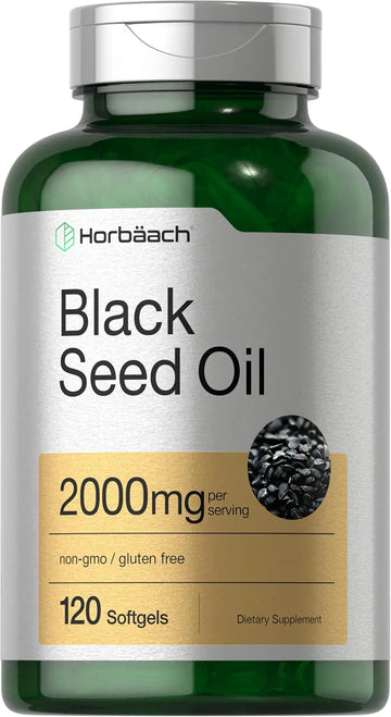 Black Seed Oil 2000mg | 120 Softgel Capsules | Cold Pressed Nigella Sativa Pills Horbäach Au supplements