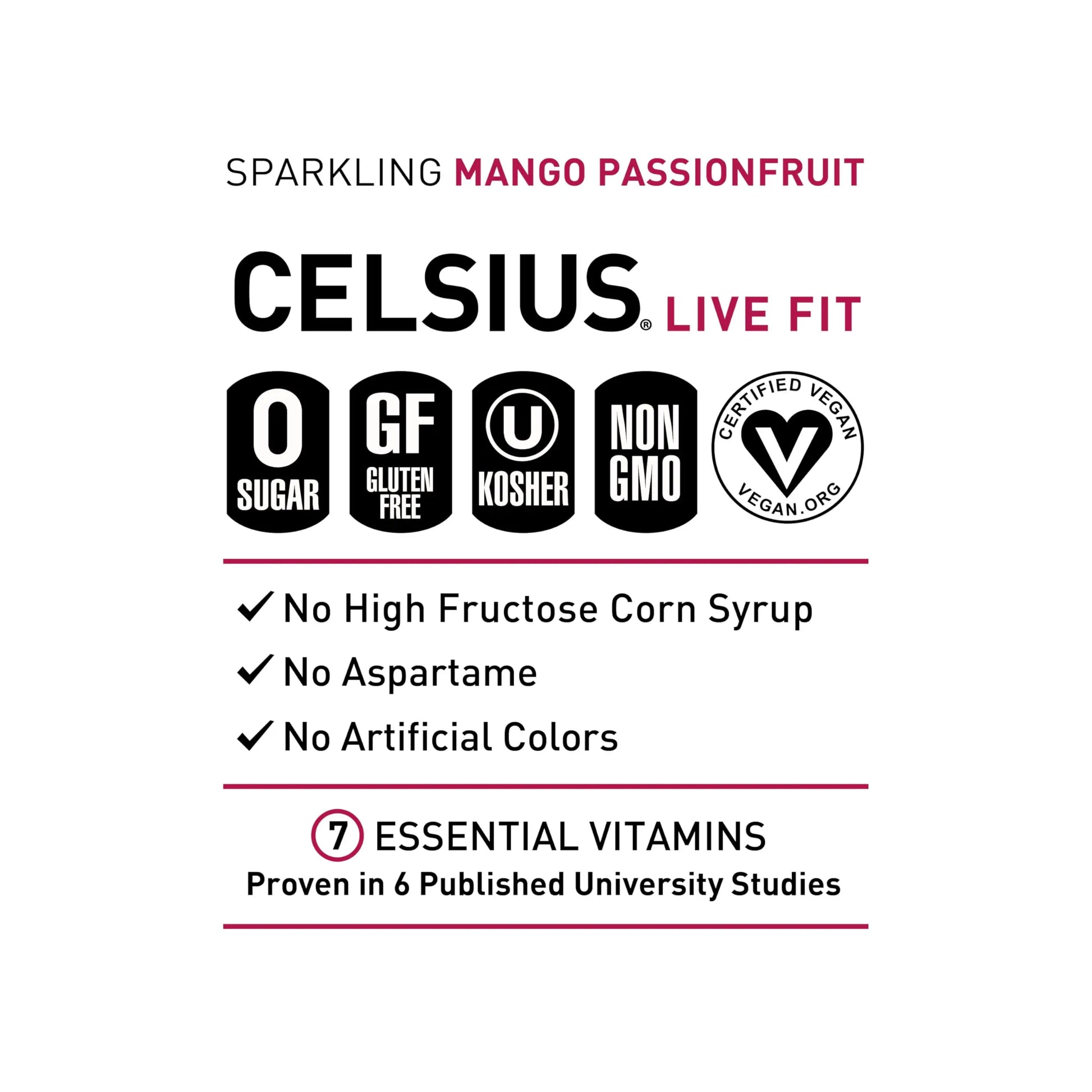 CELSIUS Sparkling Mango Passionfruit, Functional Essential Energy Drink 12 Fl Oz CELSIUS Au supplements