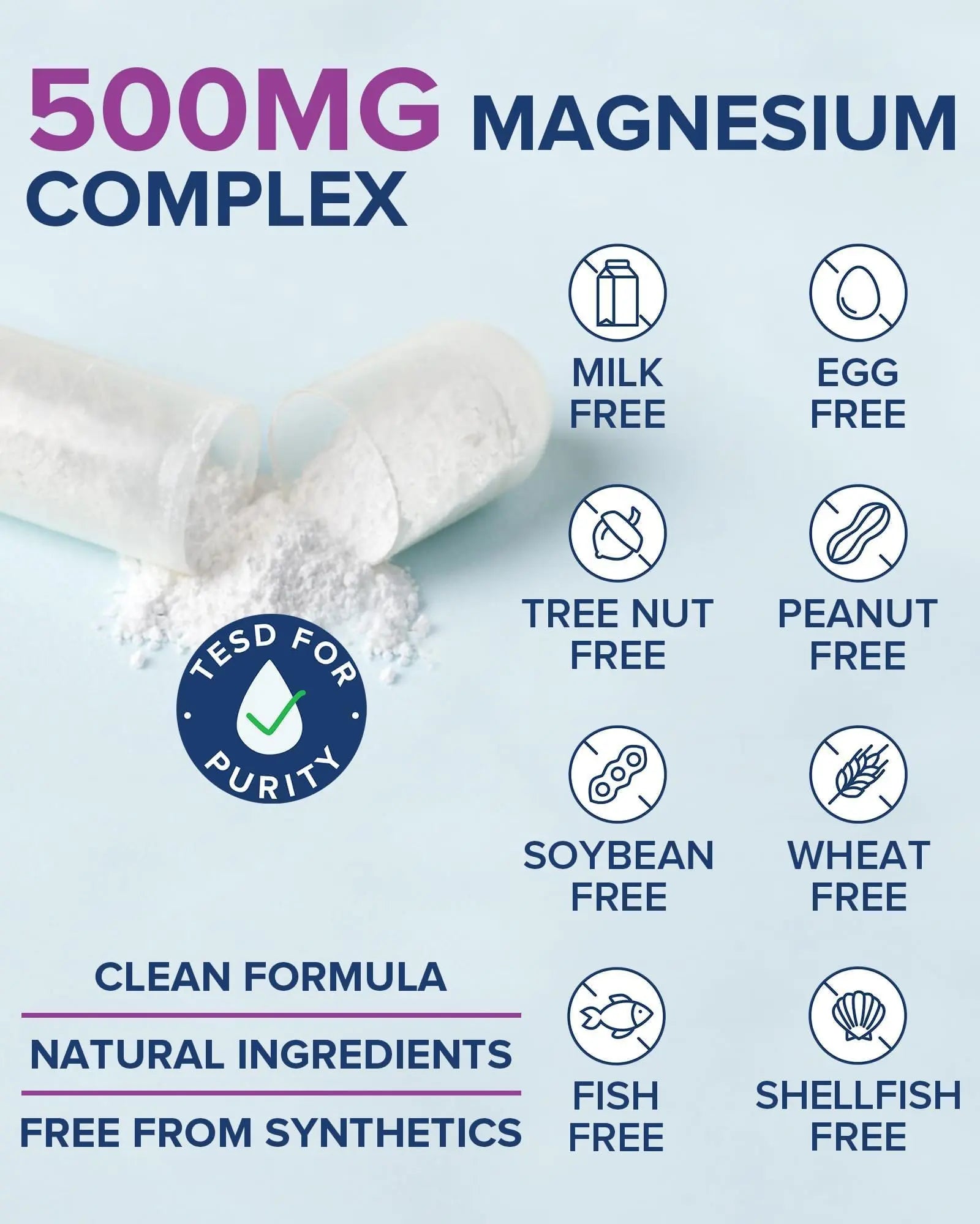 Terranics 5-in-1 Magnesium Complex Supplement 500mg - 5 Forms High Absorption Magnesium Glycinate Citrate Malate Aspartate Gluconate for Sleep Heart Health - Non-GMO 120 Vegan Capsules Terranics Au supplements