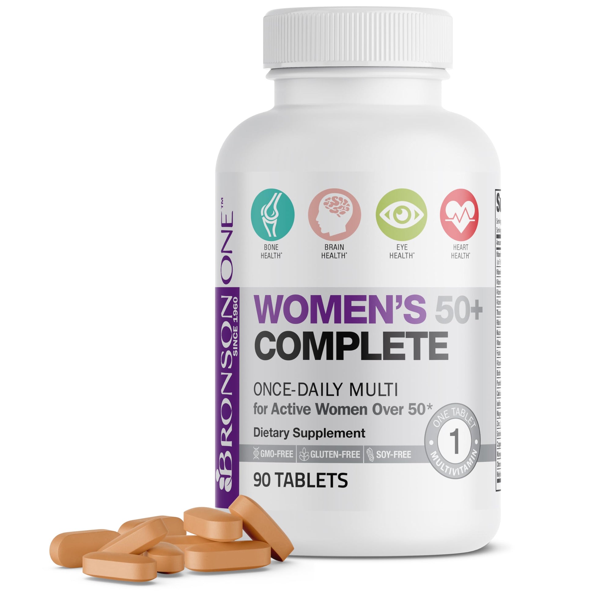 Bronson ONE Daily Women’s 50+ Complete Multivitamin Multimineral, 90 Tablets Bronson Au supplements