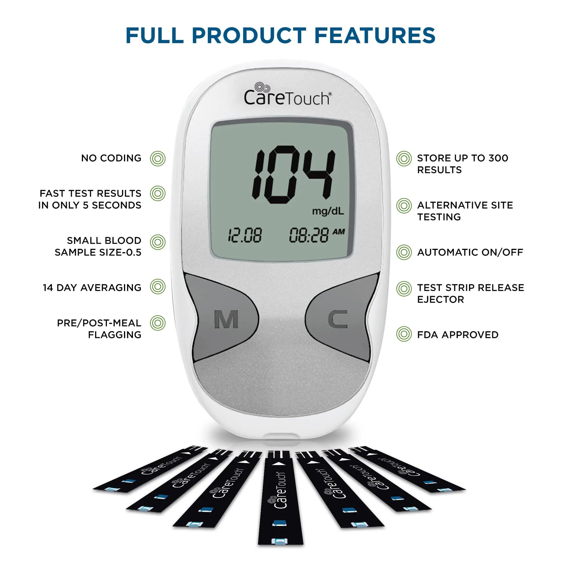 Care Touch Blood Glucose Meter Kit - Diabetes Testing Kit with Glucometer Care Touch Au supplements