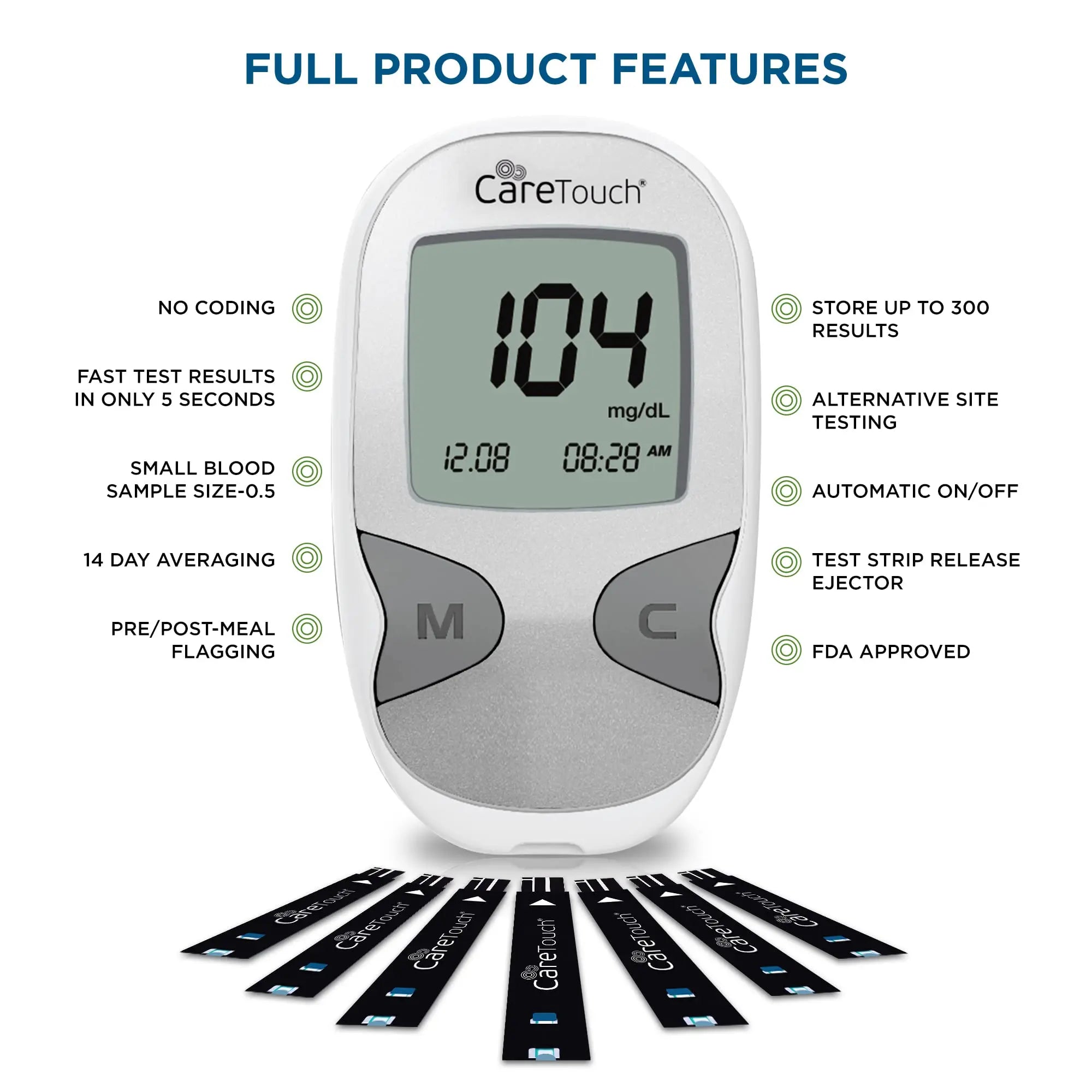 Care Touch Blood Glucose Meter Kit - Diabetes Testing Kit with Glucometer Care Touch Au supplements