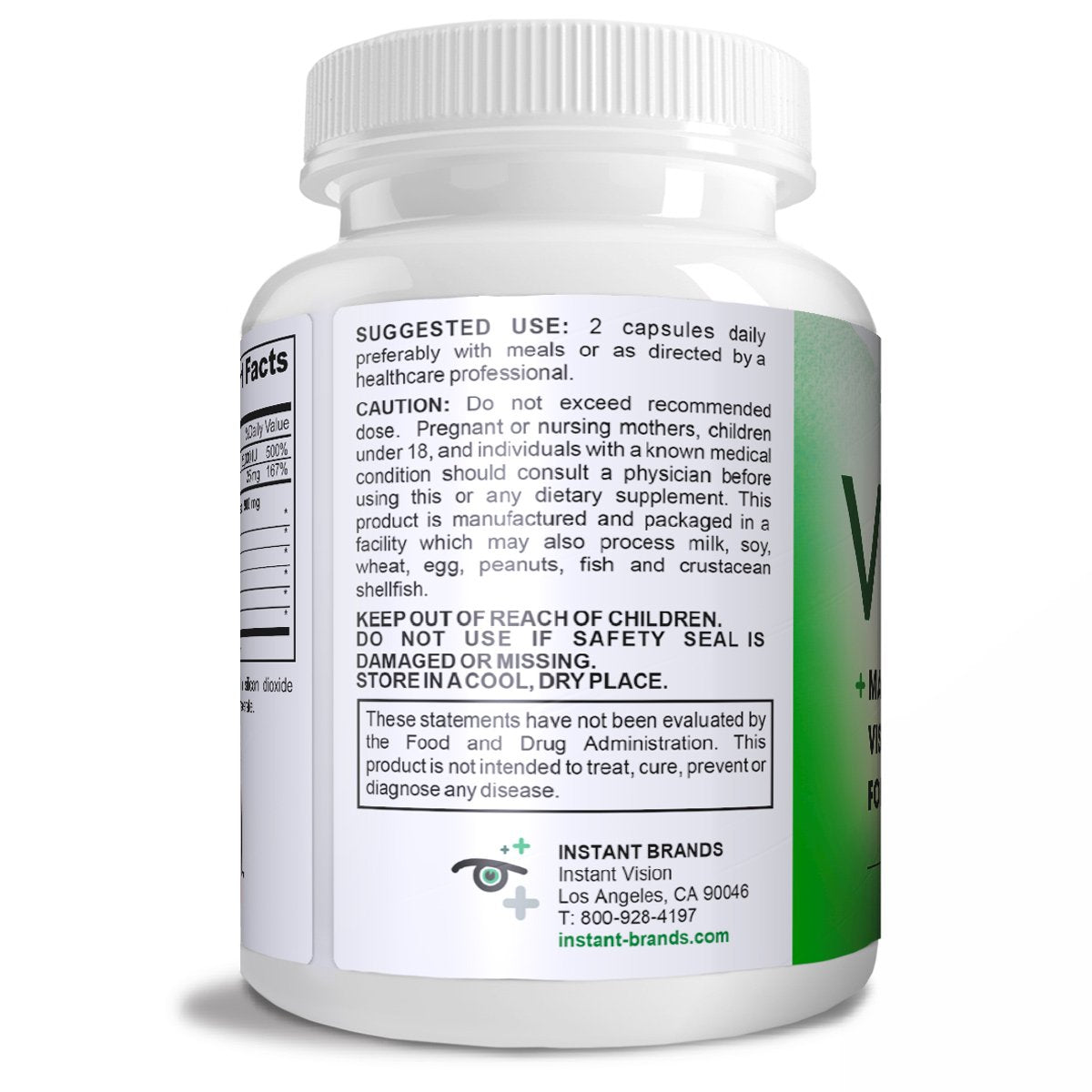 Vision Complete Natural Eye Support Formula Maximum Strength Vision Support Blend of Lutein in One Daily Vision Supplement. Instant Brands Au supplements