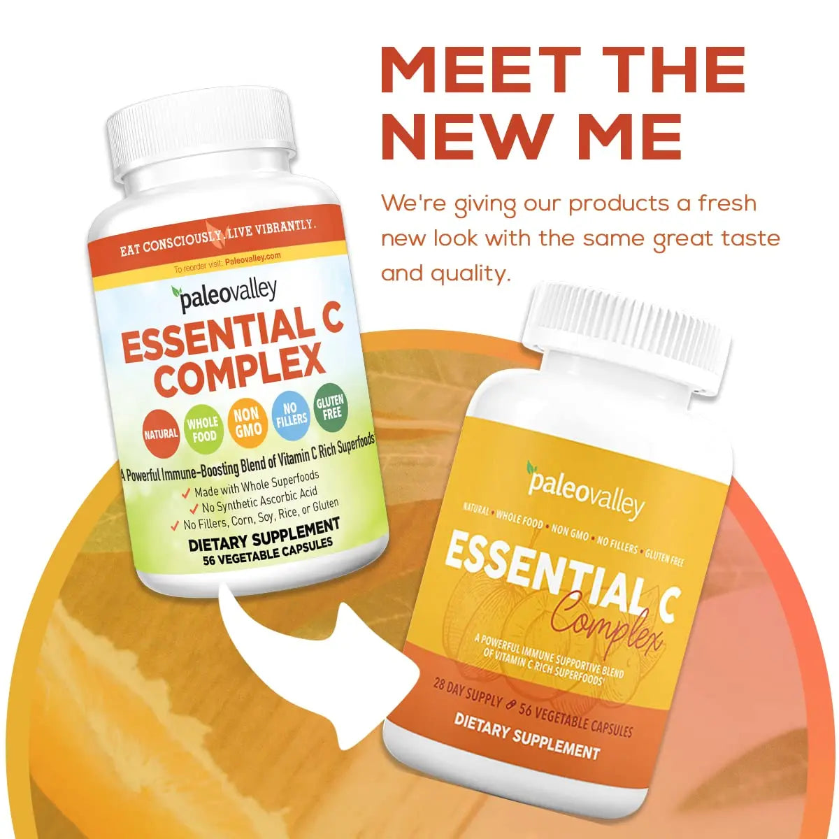 Paleovalley Essential C Complex - Vitamin C Supplement for Immune Support - 1 Pack, 450mg - Organic Superfoods Unripe Acerola Cherry, Camu Camu, Amla Berry Paleovalley Au supplements