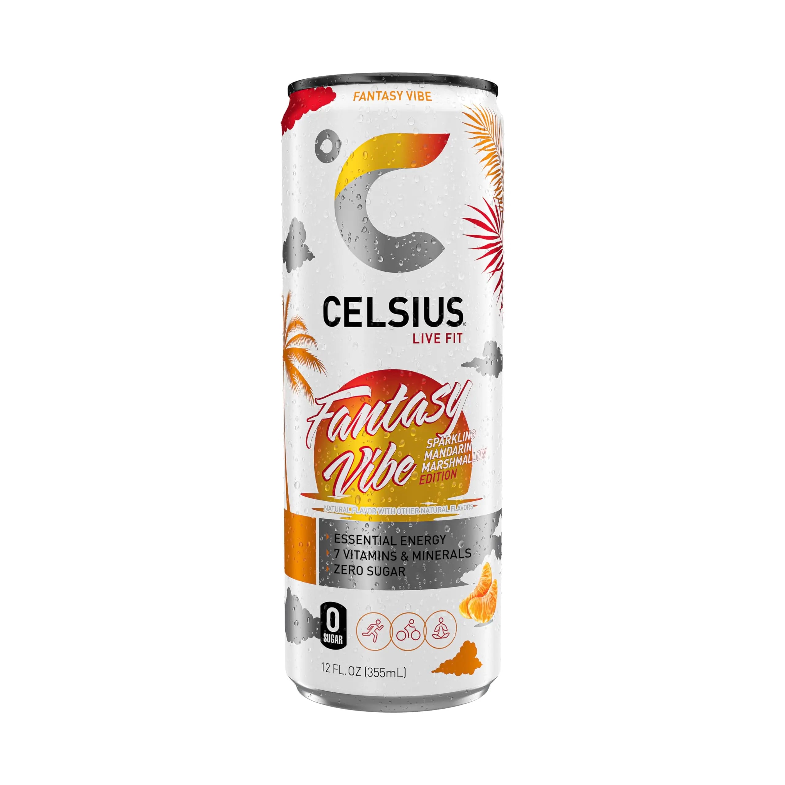 CELSIUS Sparkling Fantasy Vibe, Functional Essential Energy Drink, 12 Fl Oz (Pack of 12) CELSIUS Au supplements