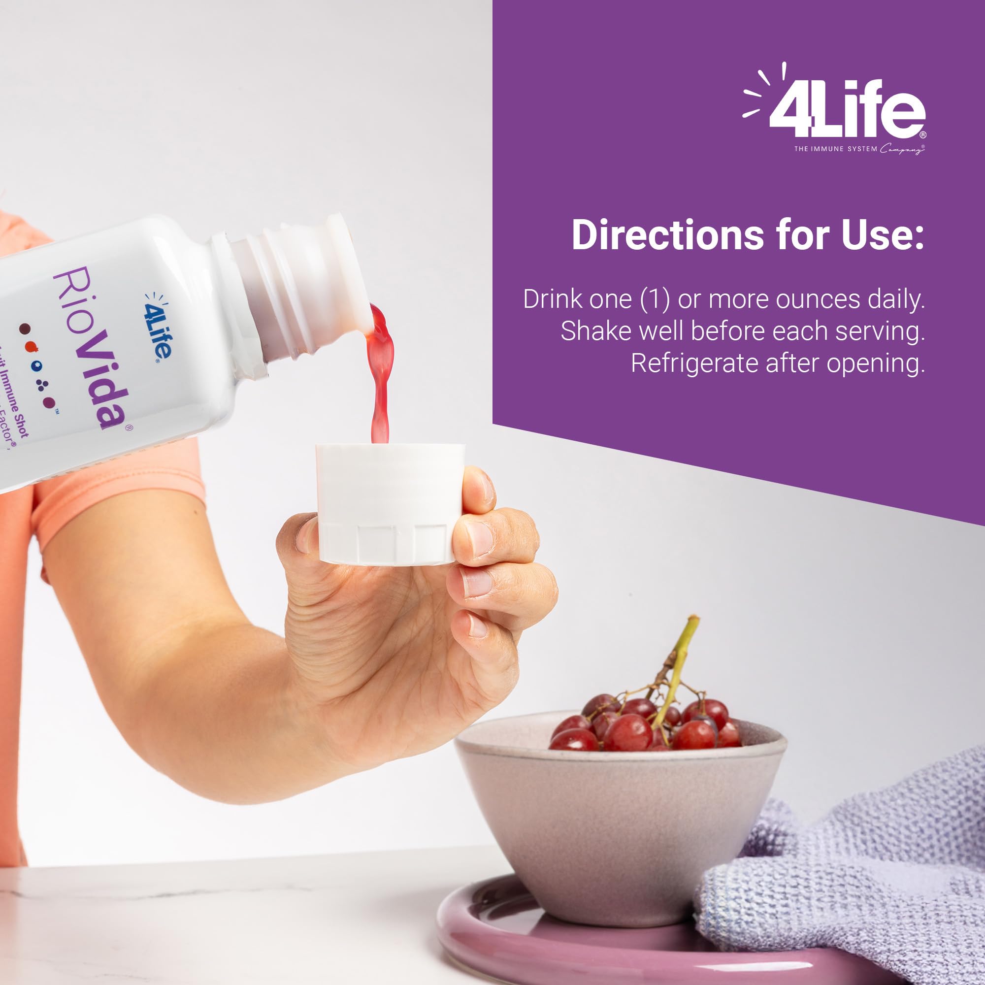 4Life Transfer Factor RioVida Tri-Factor Formula - Liquid Immune and Health Support with Vitamin C, Elderberry, Aronia Berry, Macqui, Blueberry, and Acai - Single Pack 4Life Au supplements