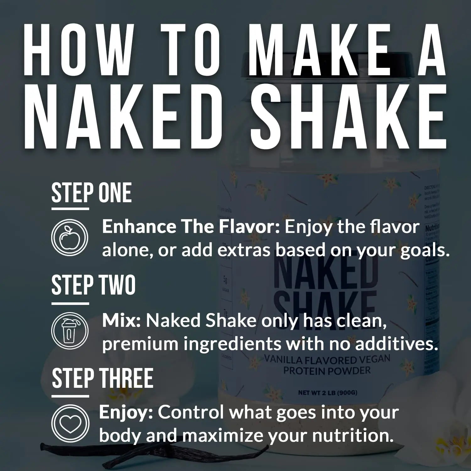 NAKED nutrition Naked Shake - Vanilla Protein Powder - Plant Based Protein Shake NAKED Au supplements