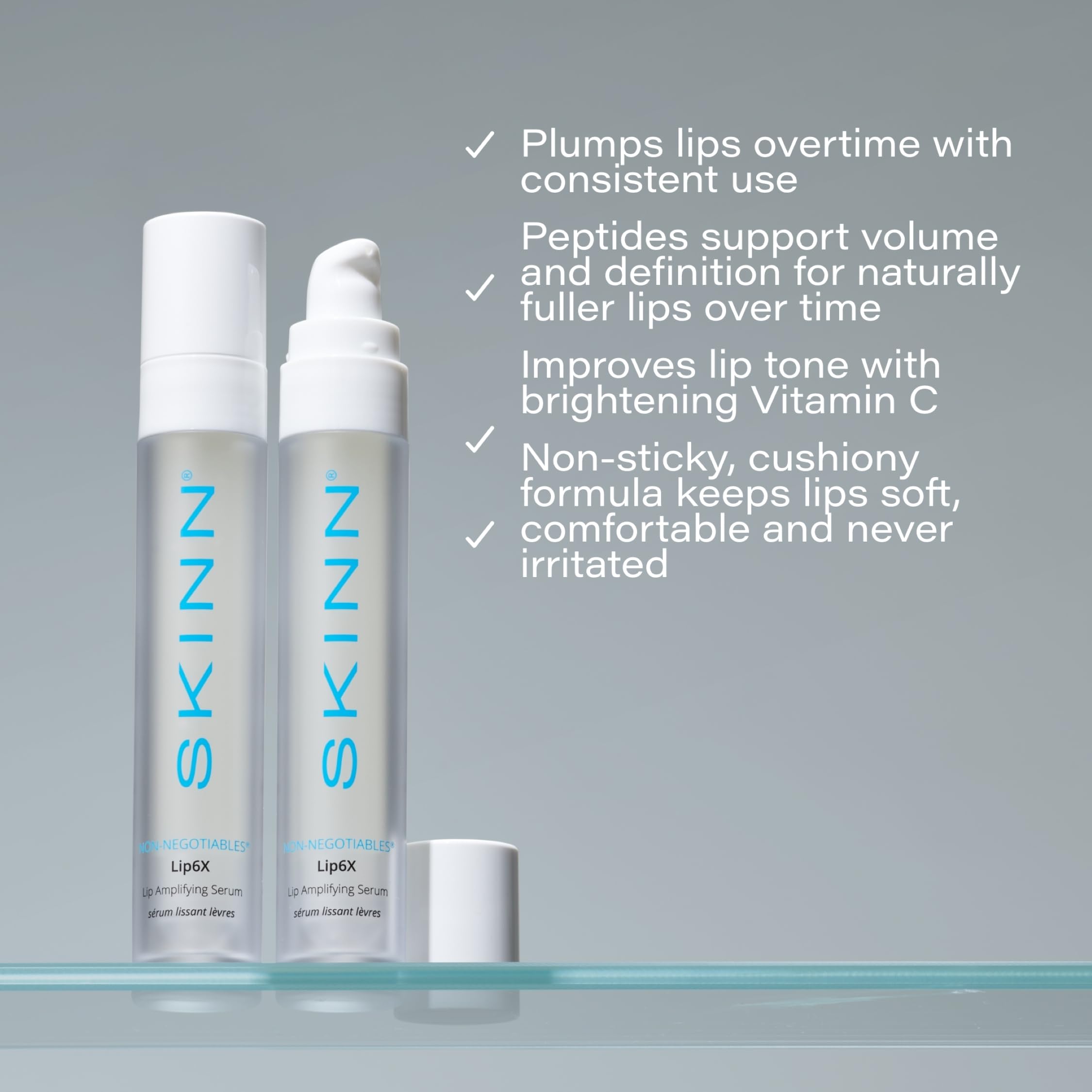 SKINN Lip Amplifying Serum, Lip6X with Peptides - Deep Moisturizing Serum Plumps, Hydrates & Smooths Lips & Boosts Collagen Production - Lip Care Products for Women SKINN Au supplements