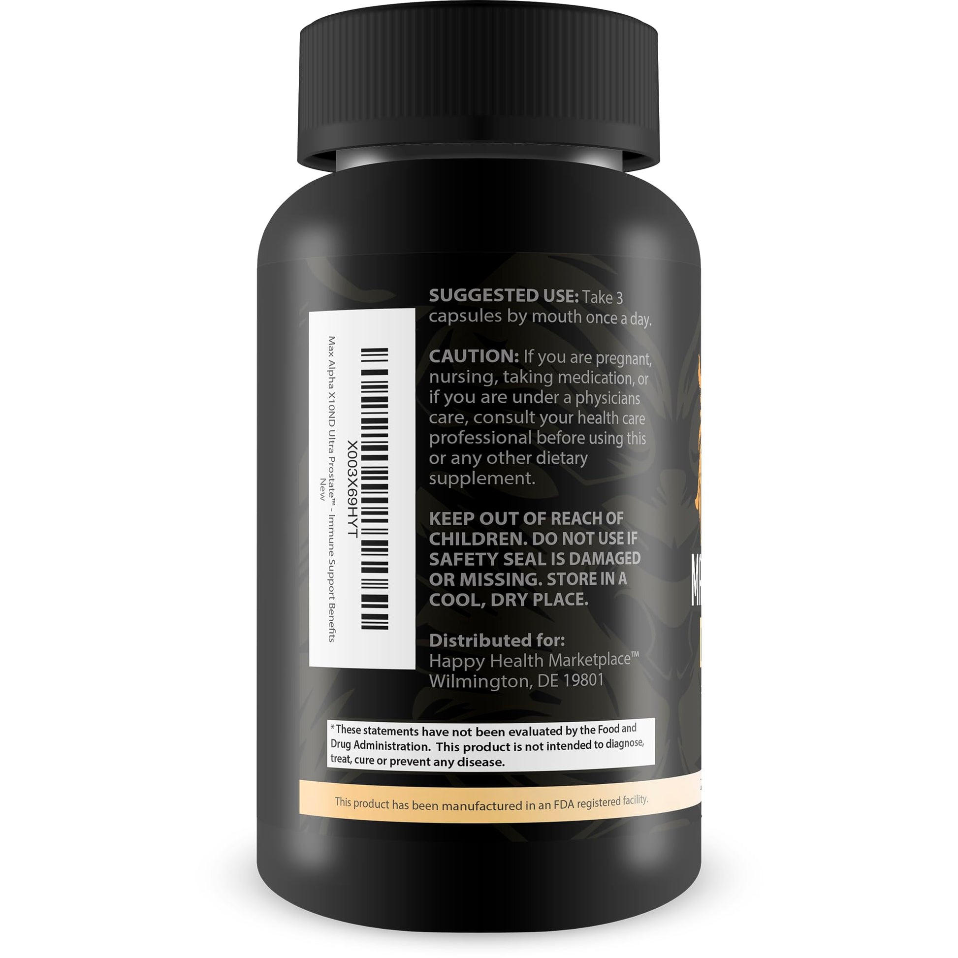 Max Alpha X10ND Ultra Prostate - T Prostate Support for Men - Promote Energy & Endurance - Blood Flow Support for Prostate Health with Vitamin D, Ginseng, Green Tea, & Zinc - Immune Support Benefits Happy Health Marketplace Au supplements