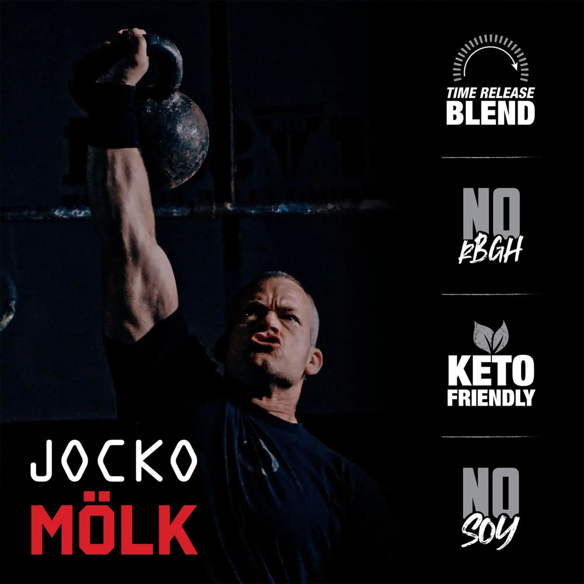 Jocko Mölk Whey Protein Powder (Strawberry) - Keto, Probiotics, Grass Fed, Digestive Jocko Fuel Au supplements